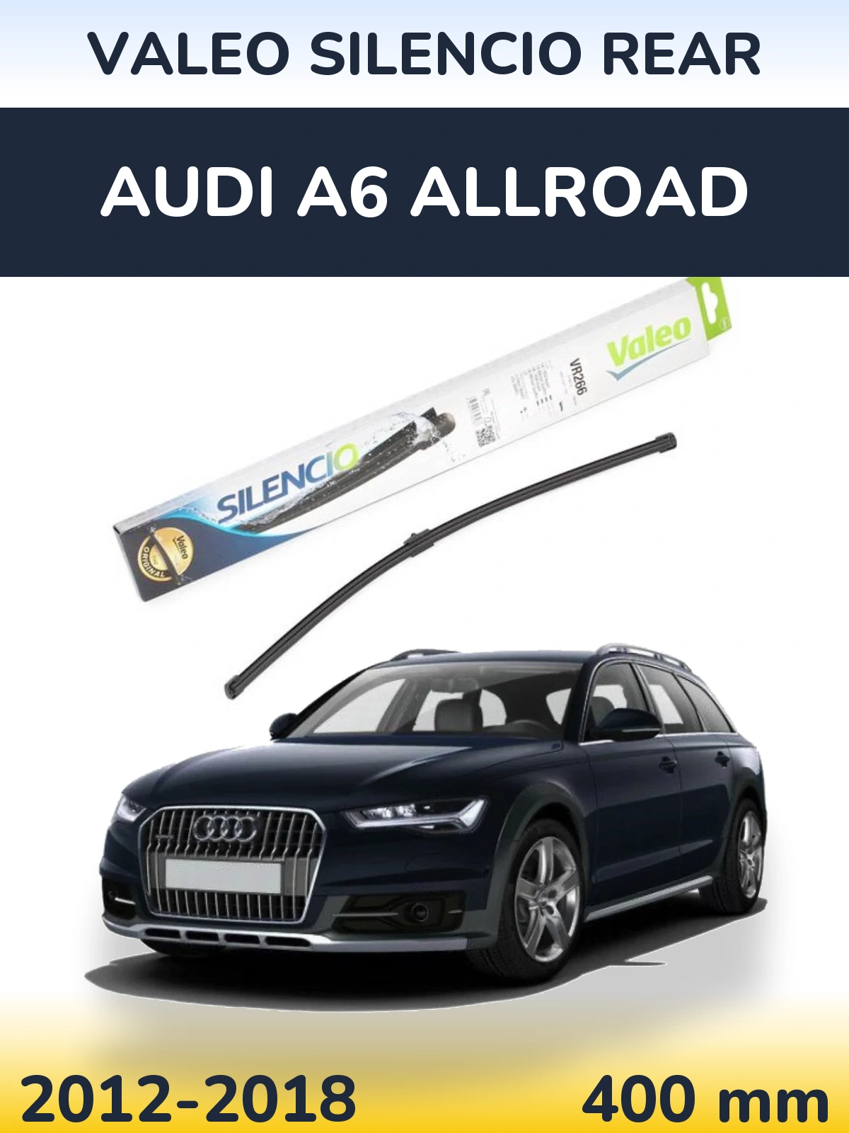 Zadní stěrač Valeo Silencio Rear 400 mm pro Audi A6 Allroad 2012-2018