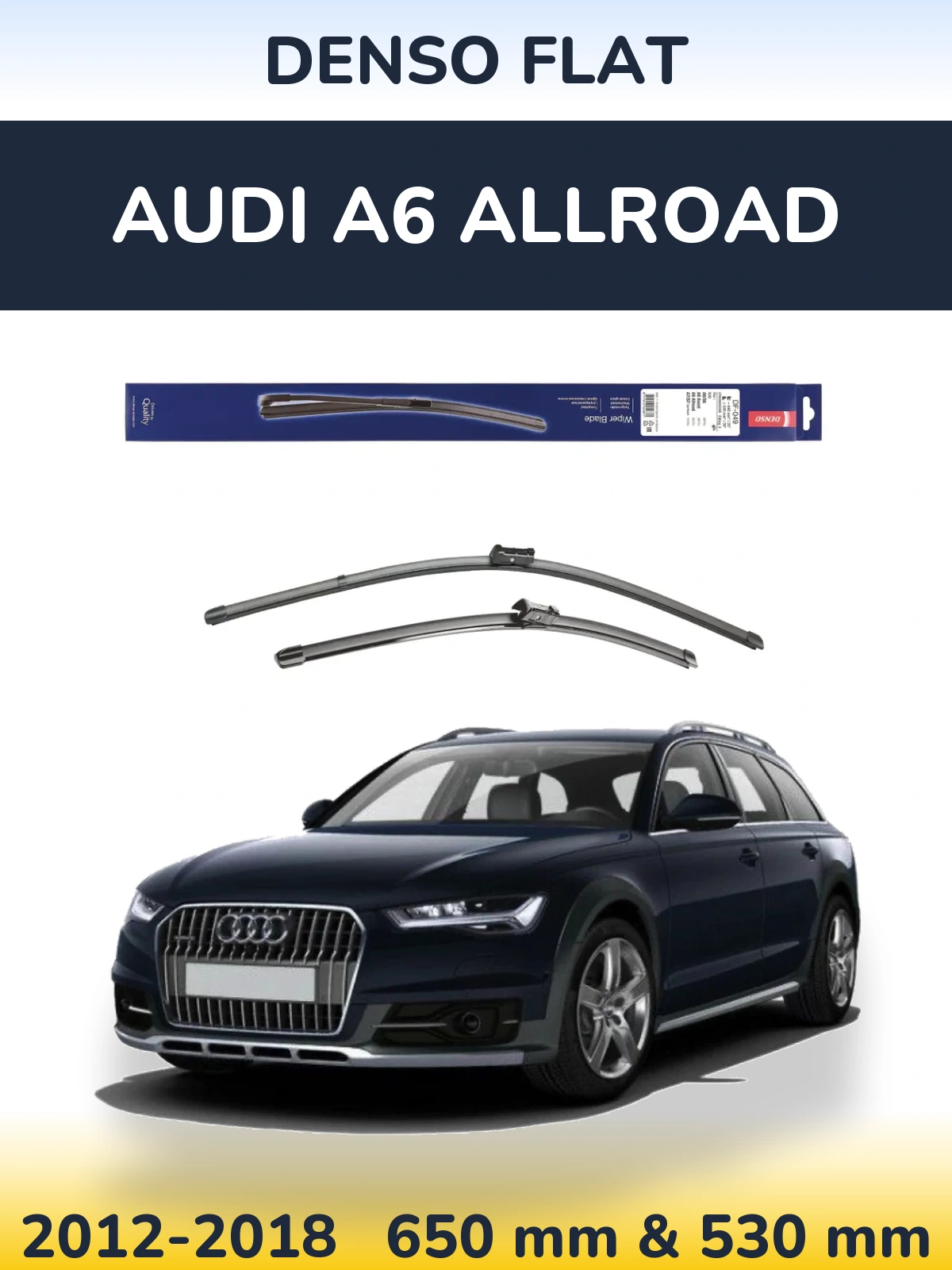 Sada předních stěračů Denso Flat 640 a 520 mm pro Audi A6 Allroad 2012-2018