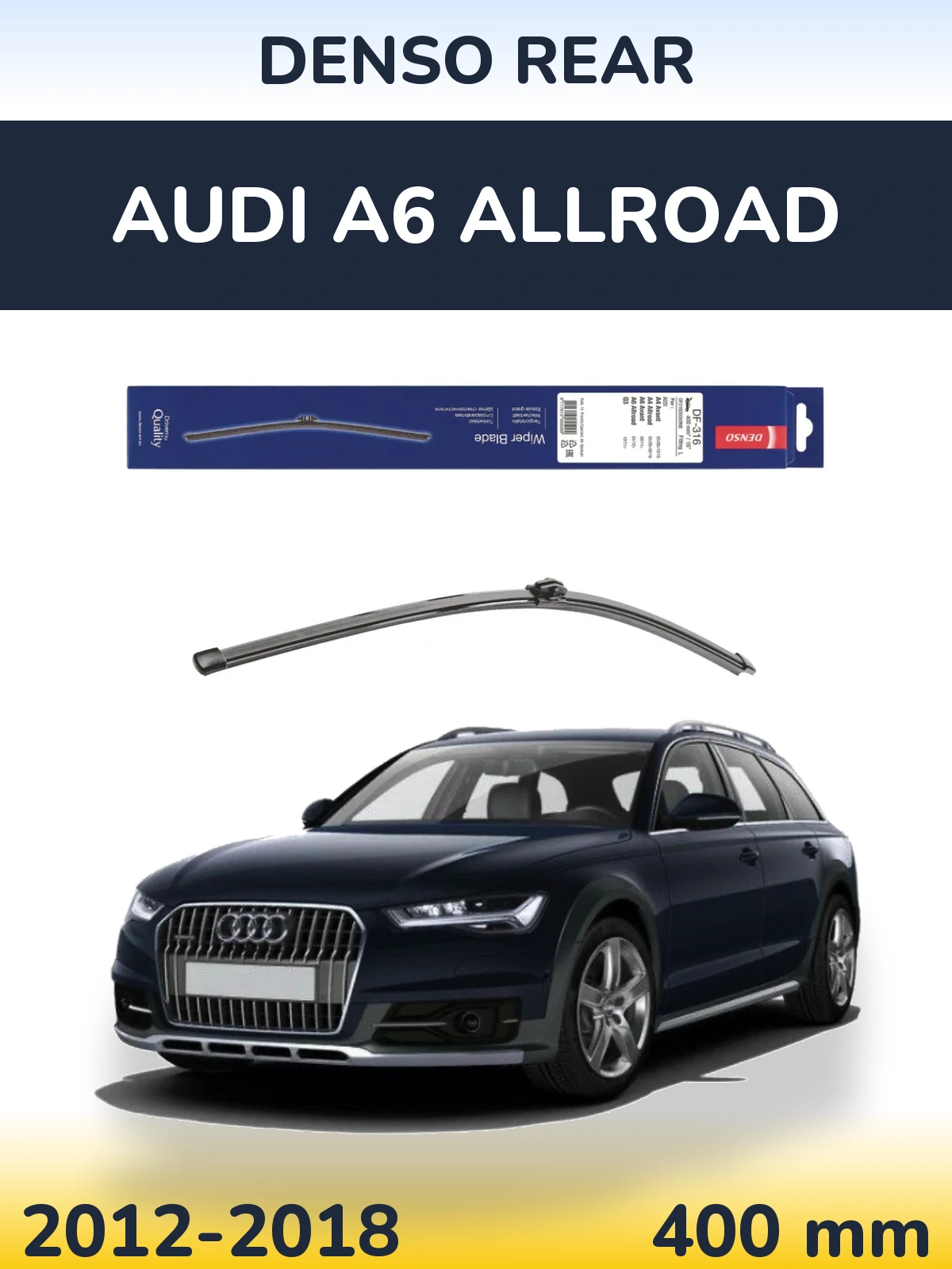 Zadní stěrač Denso Rear 400 mm pro Audi A6 Allroad 2012-2018