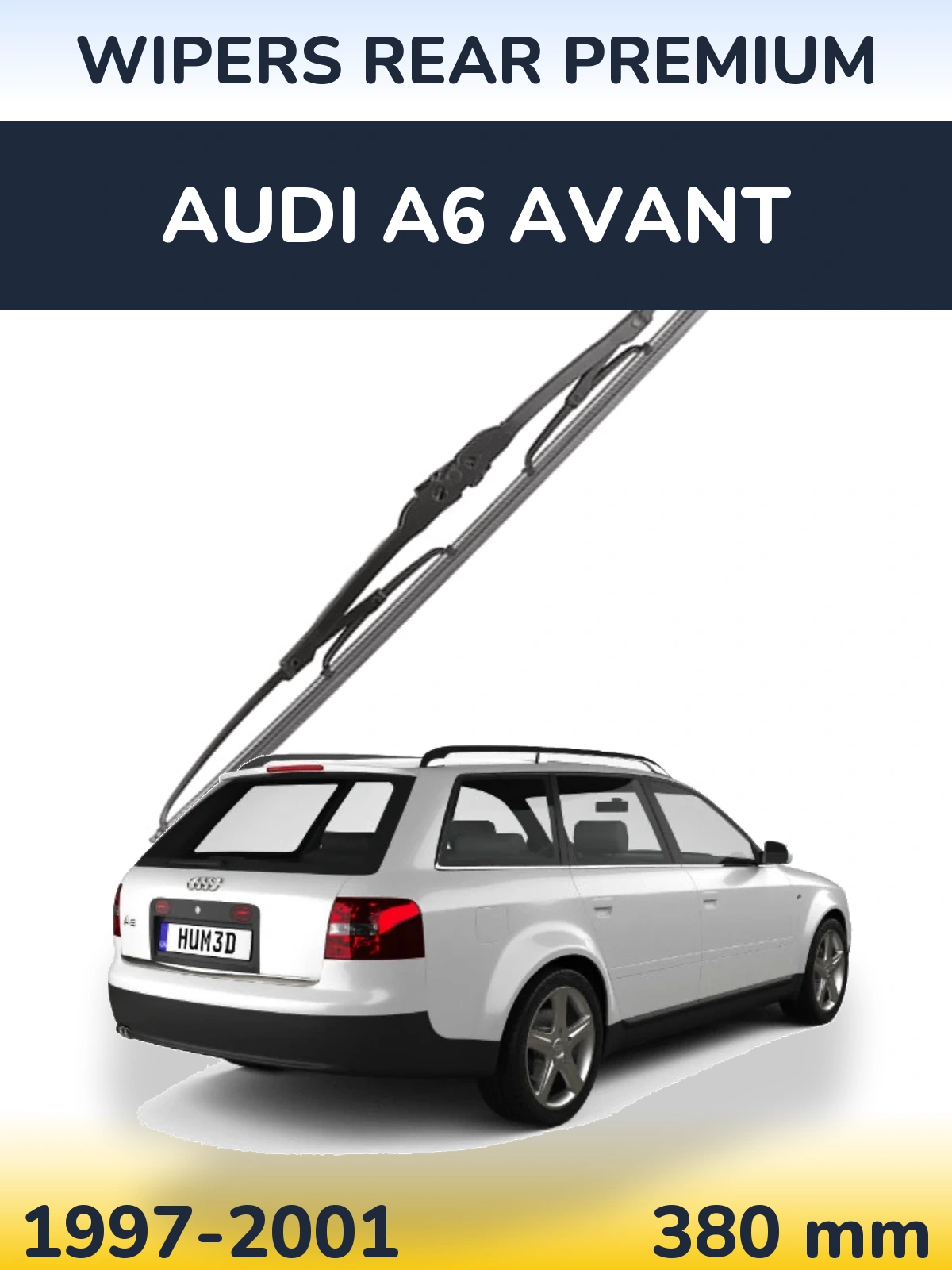Zadní stěrač WIPERS REAR PREMIUM 380 mm pro Audi A6 Avant 1997-2001