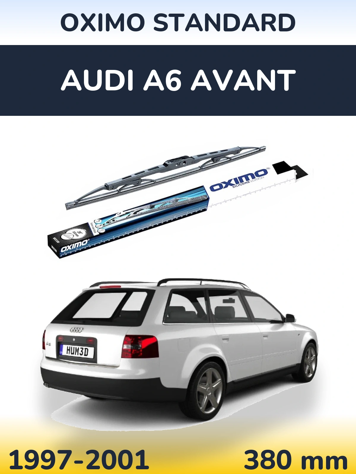 Zadní stěrač Oximo Standard 375 mm pro Audi A6 Avant 1997-2001