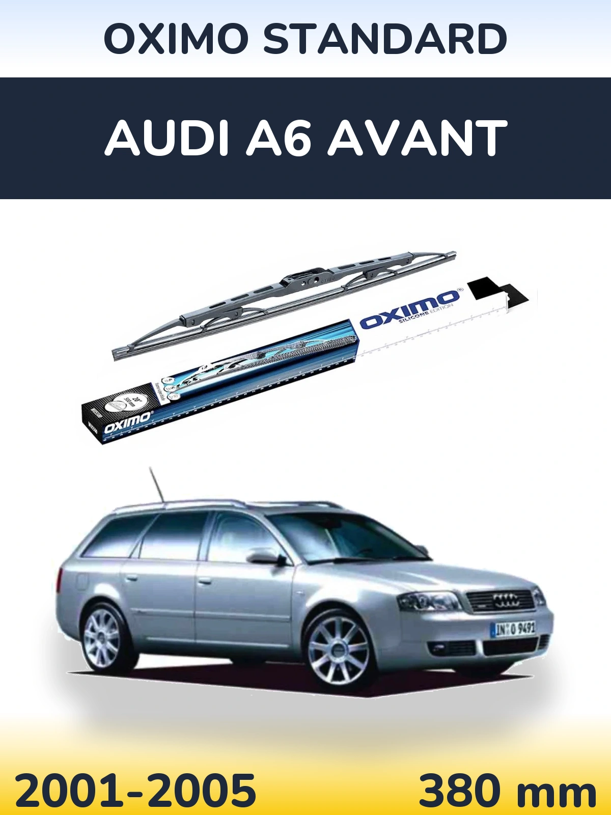 Zadní stěrač Oximo Standard 375 mm pro Audi A6 Avant 2001-2005