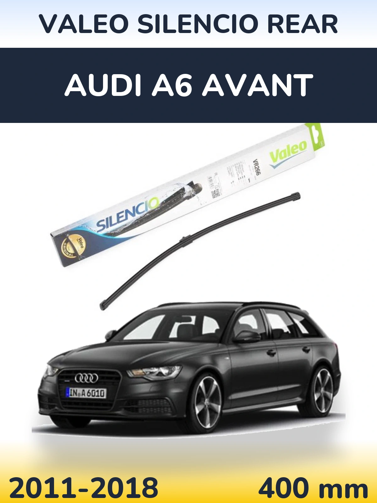 Zadní stěrač Valeo Silencio Rear 400 mm pro Audi A6 Avant 2011-2018