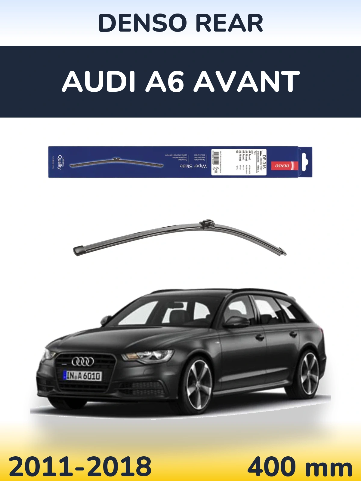 Zadní stěrač Denso Rear 400 mm pro Audi A6 Avant 2011-2018