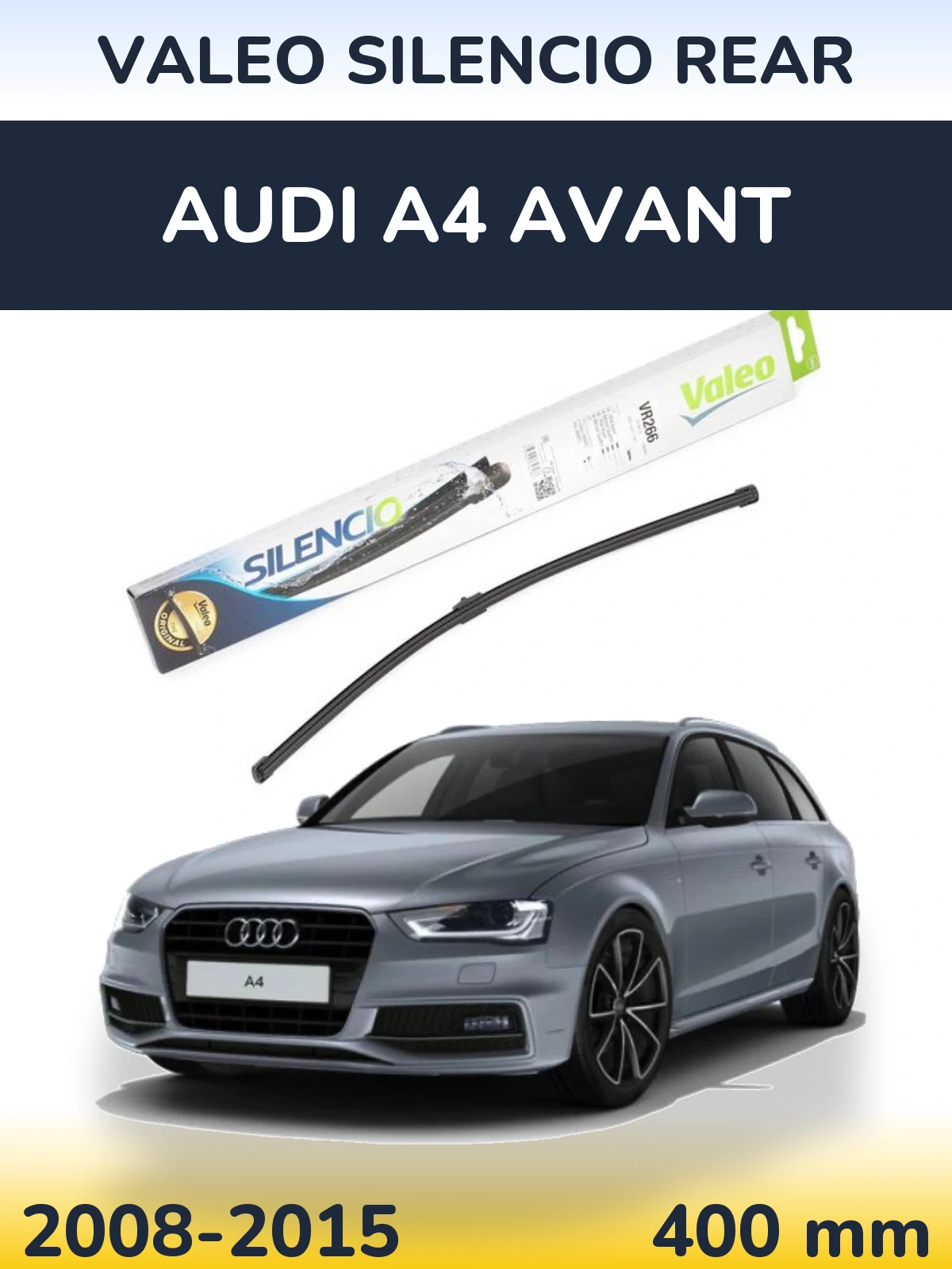 Zadní stěrač Valeo Silencio Rear 400 mm pro Audi A4 Avant 2008-2015