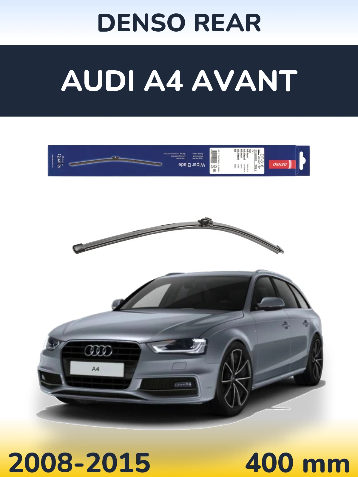 Zadní stěrač Denso Rear 400 mm pro Audi A4 Avant 2008-2015