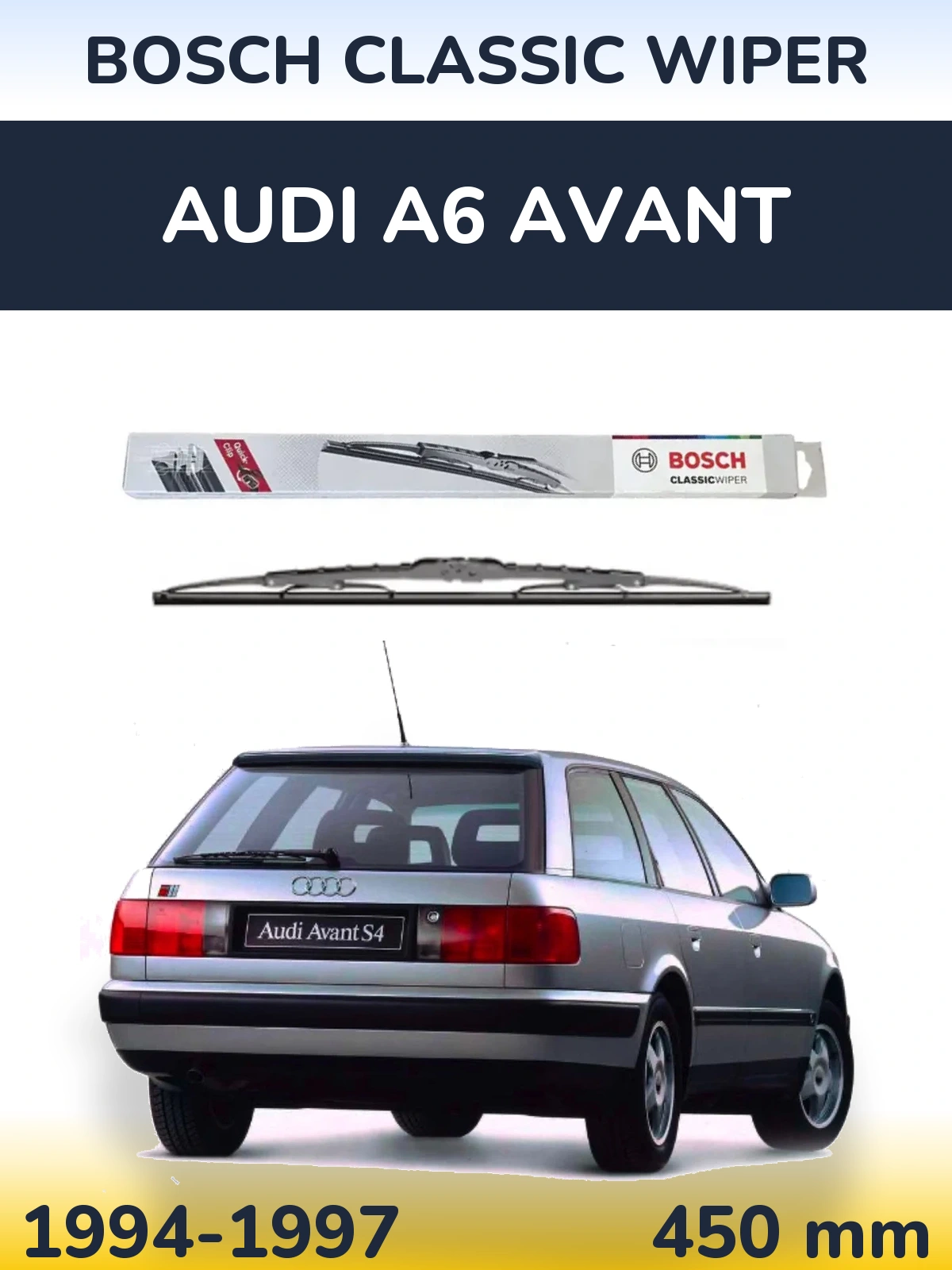 Zadní stěrač BOSCH Classic Wiper 450 mm pro Audi A6 Avant 1994-1997