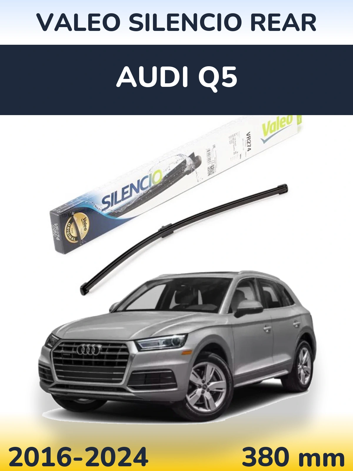 Zadní stěrač Valeo Silencio Rear 380 mm pro Audi Q5 2016-2024