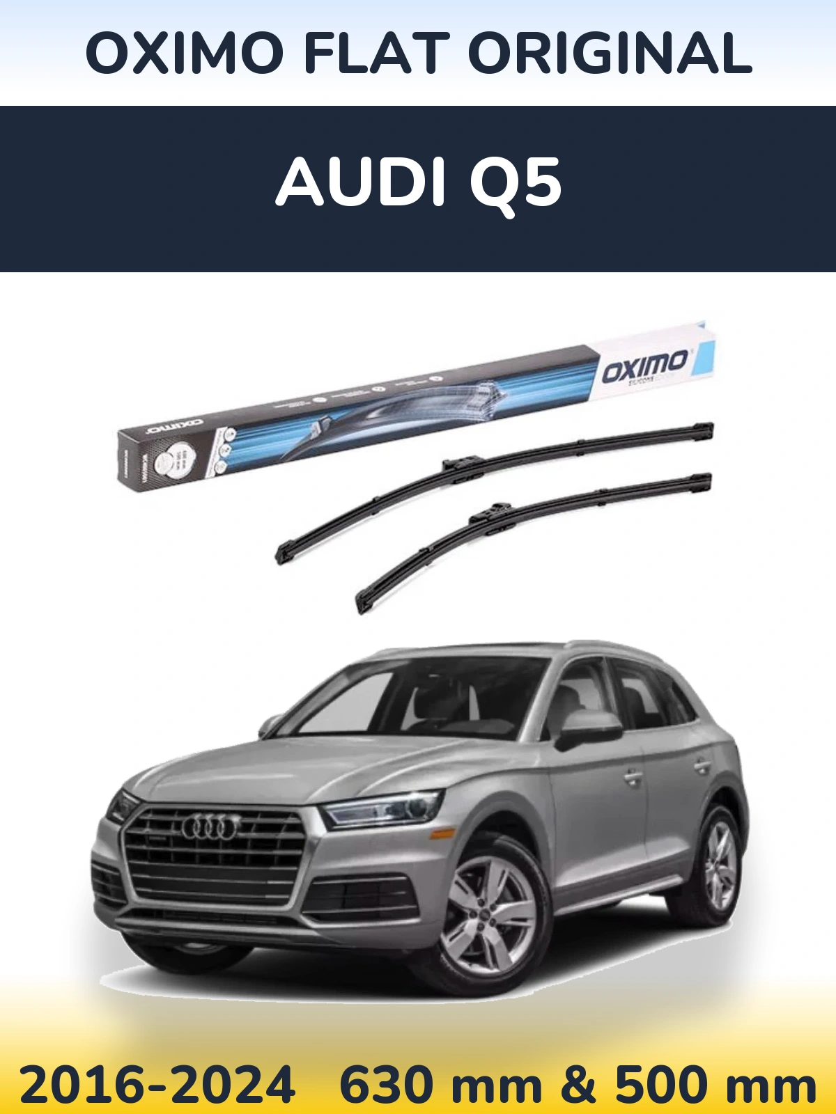 Sada předních stěračů Oximo Flat Original 600 a 500 mm pro Audi Q5 2016-2024