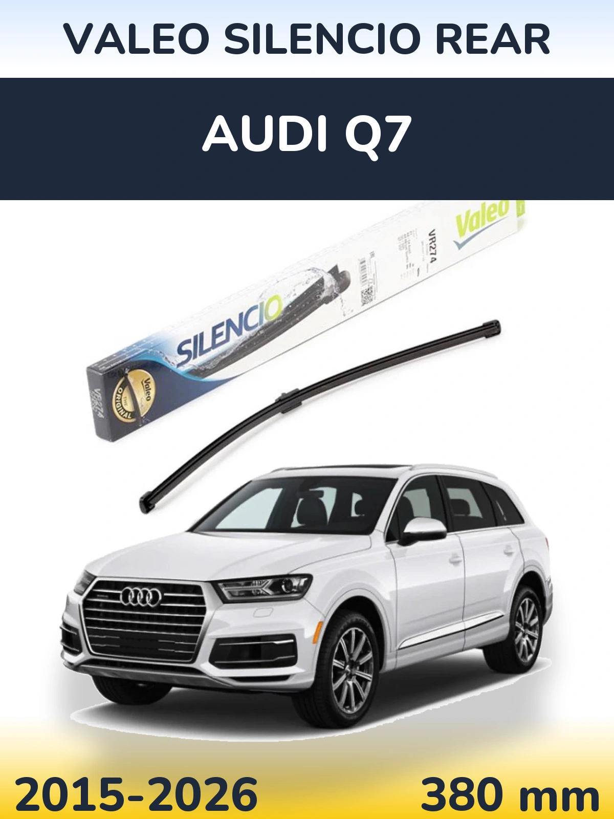 Zadní stěrač Valeo Silencio Rear 380 mm pro Audi Q7 2015-2026