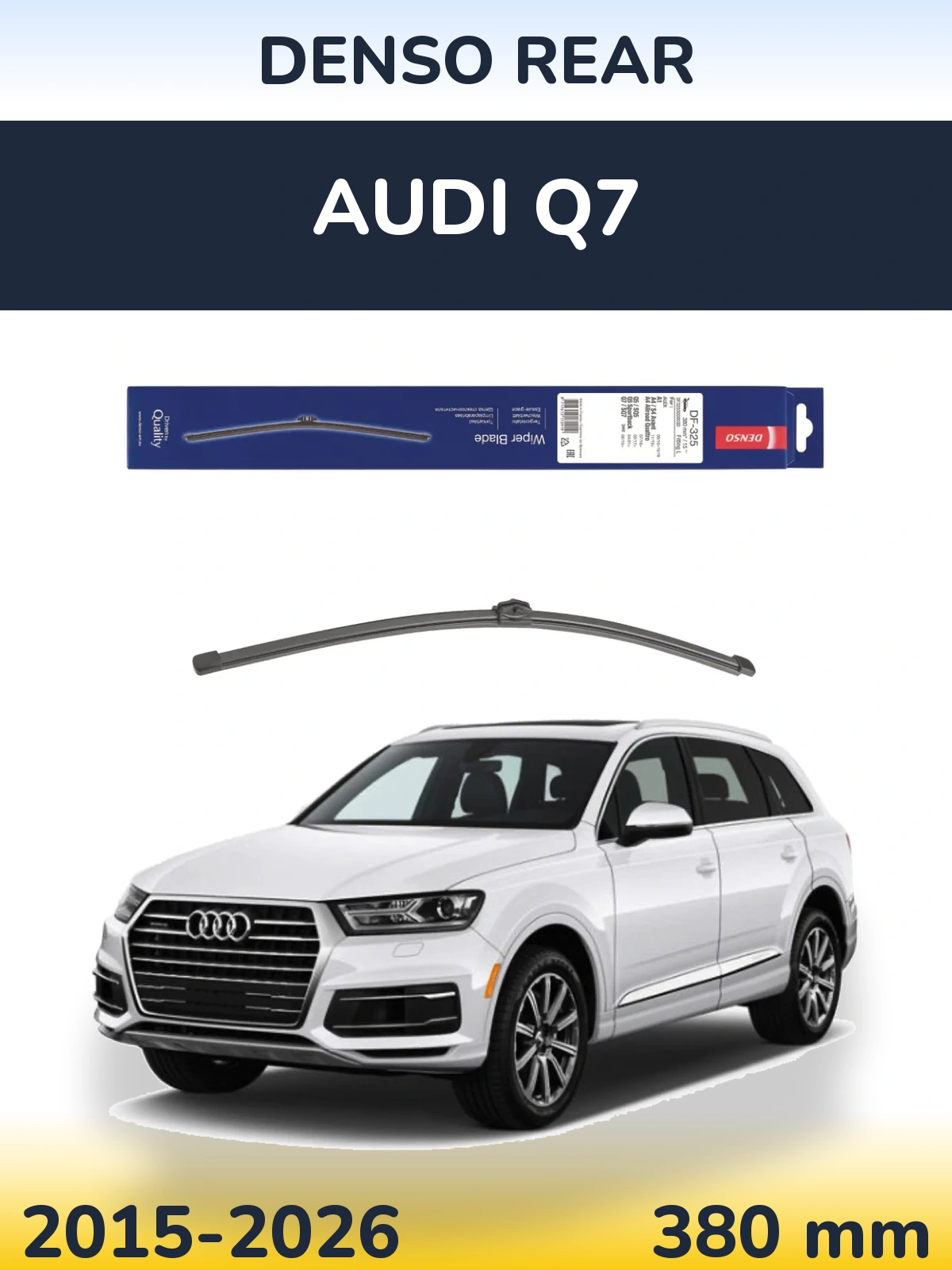 Zadní stěrač Denso Rear 380 mm pro Audi Q7 2015-2026