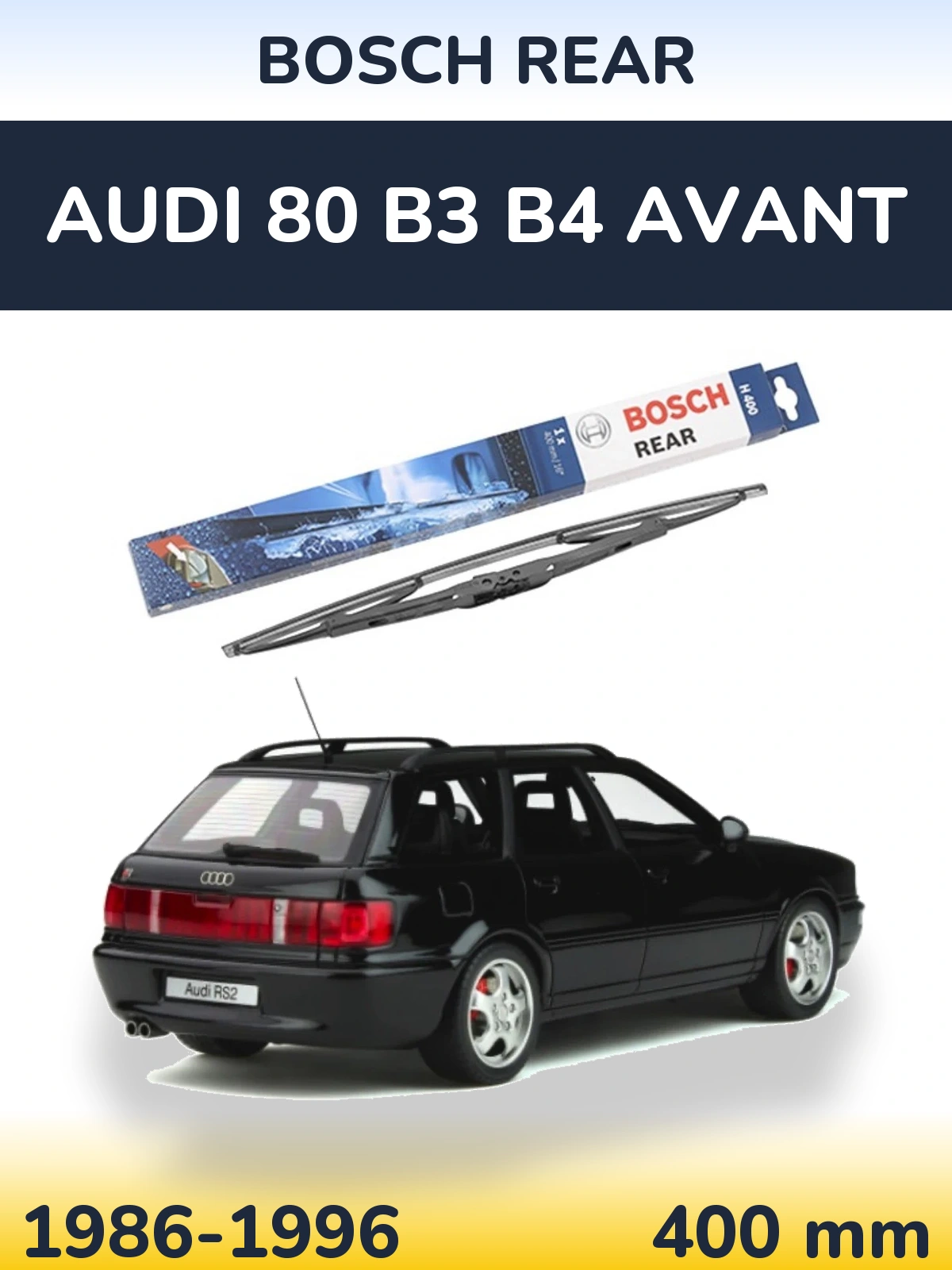 Zadní stěrač BOSCH Rear 400 mm pro Audi 80 B3 B4 Avant 1986-1996