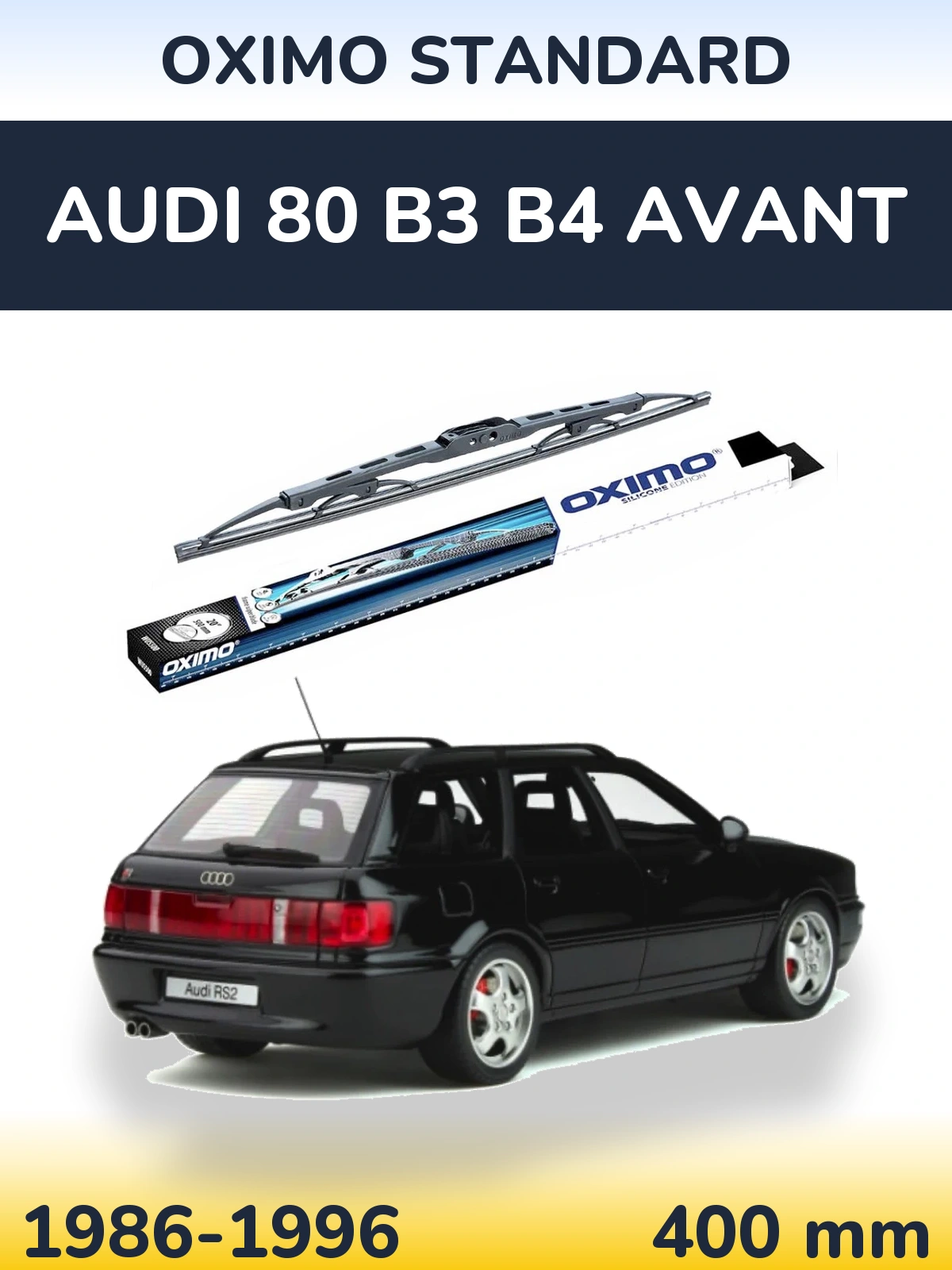 Zadní stěrač Oximo Standard 400 mm pro Audi 80 B3 B4 Avant 1986-1996