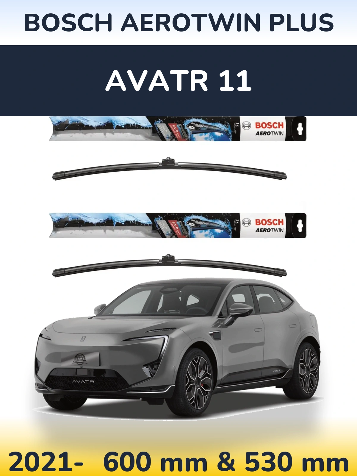 Sada předních stěračů BOSCH AeroTwin Plus 600 a 530 mm pro Avatr 11 2021-2026