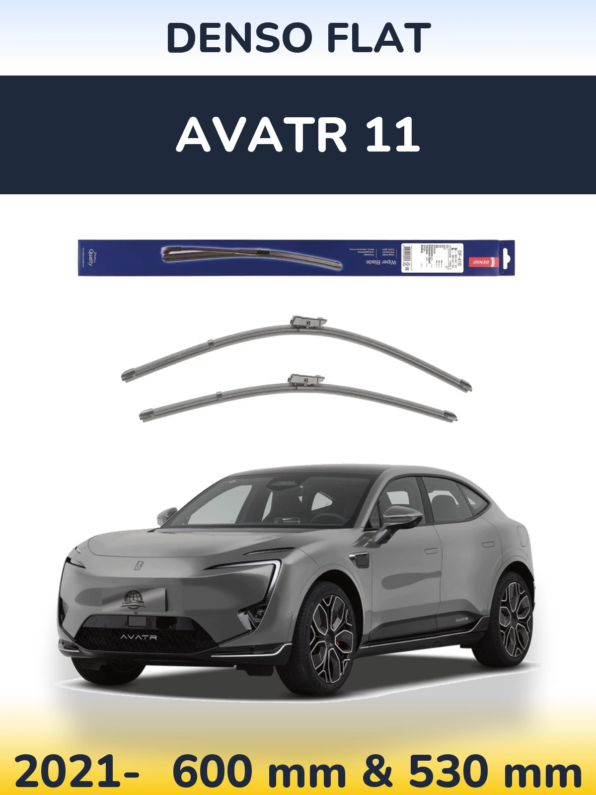 Sada předních stěračů Denso Flat 600 a 520 mm pro Avatr 11 2021-2026