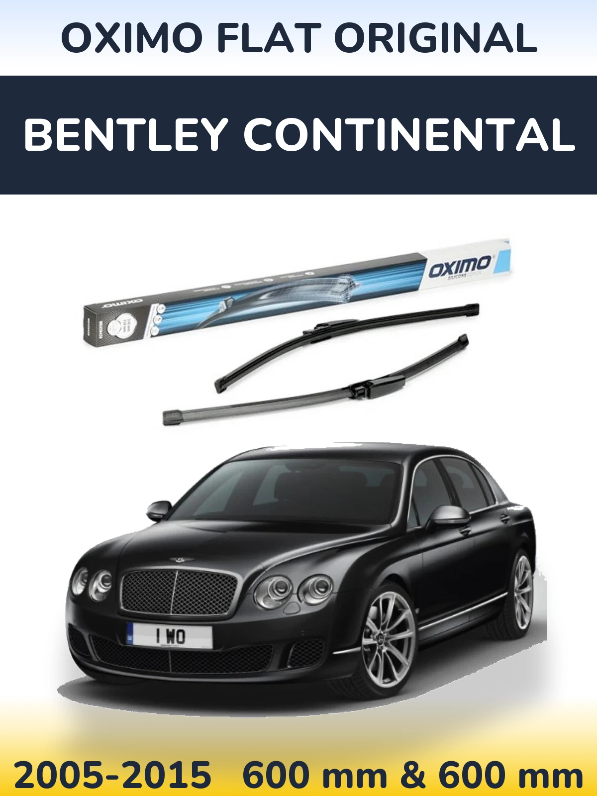 Sada předních stěračů Oximo Flat Original 600 a 575 mm pro Bentley Continental 2005-2015