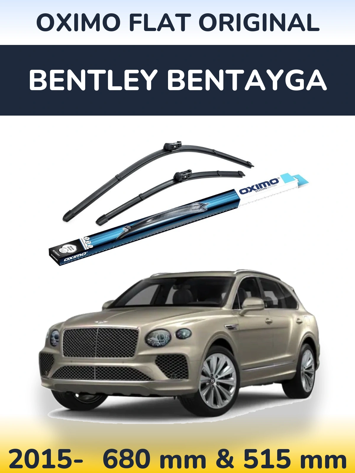 Sada předních stěračů Oximo Flat Original 700 a 500 mm pro Bentley Bentayga 2015-2026