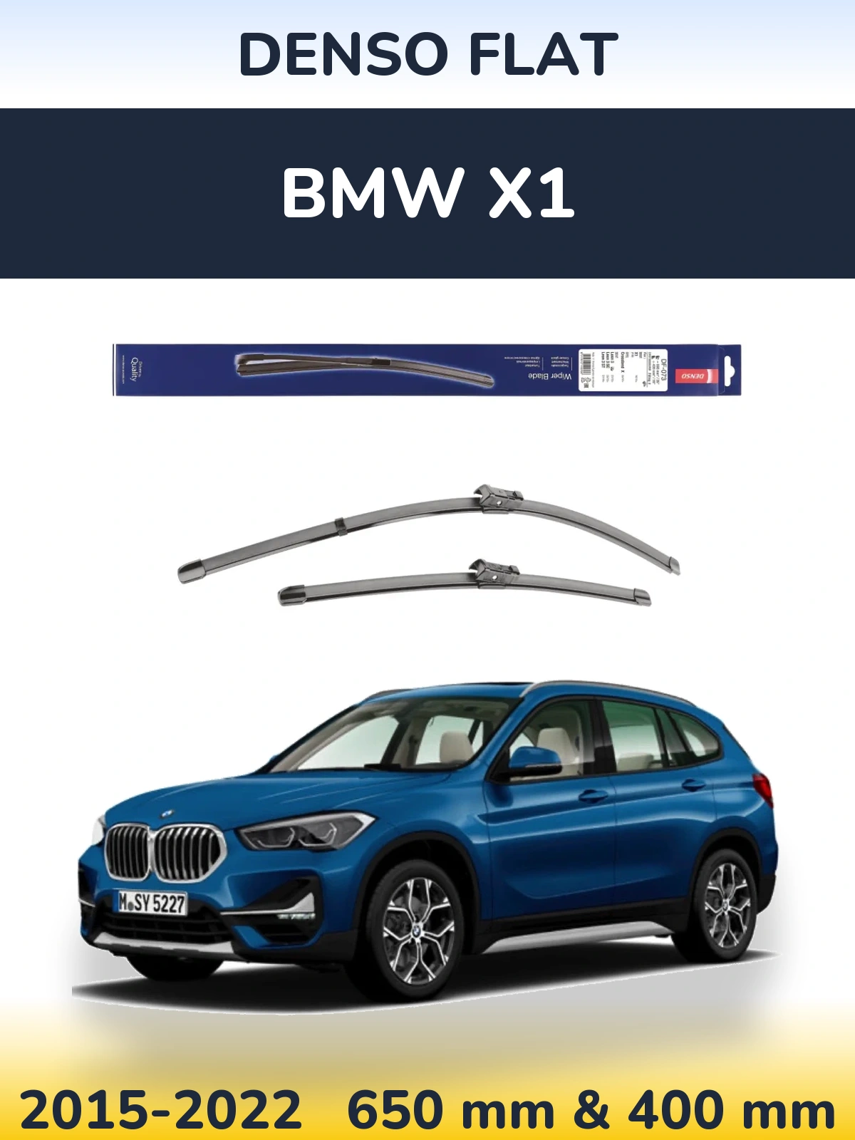 Sada předních stěračů Denso Flat 650 a 400 mm pro BMW X1 2015-2022