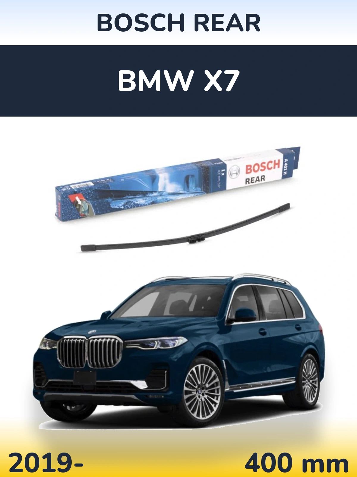 Zadní stěrač BOSCH Rear 400 mm pro BMW X7 2019-2026