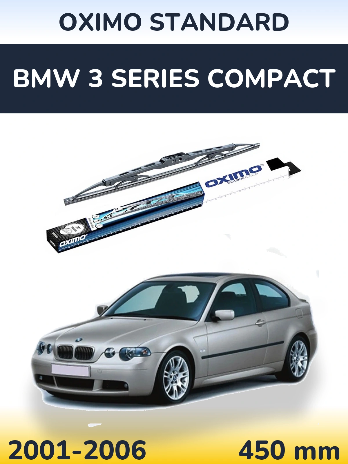 Zadní stěrač Oximo Standard 450 mm pro BMW 3 Series Compact 2001-2006
