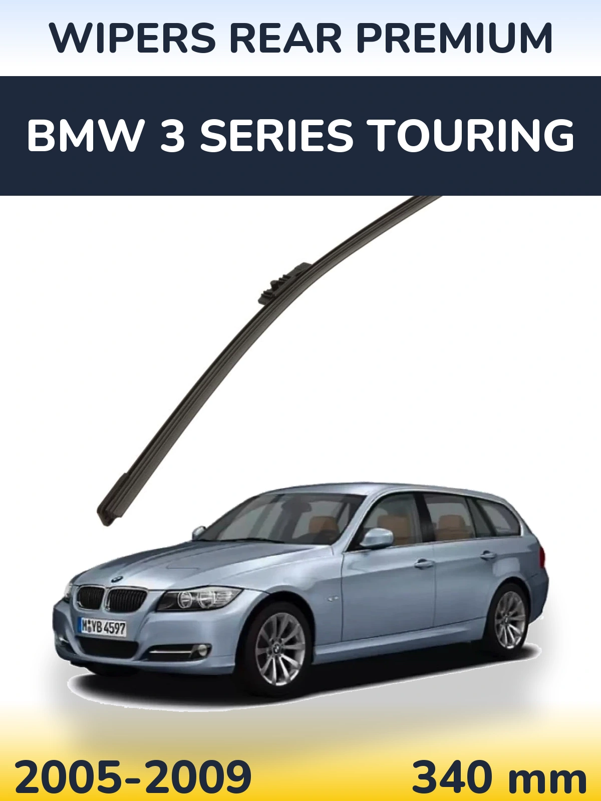Zadní stěrač WIPERS REAR PREMIUM 340 mm pro BMW 3 Series Touring 2005-2009