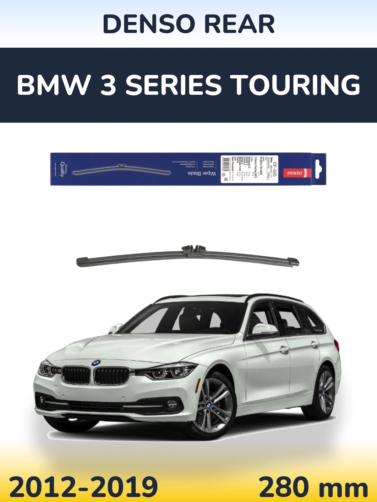 Zadní stěrač Denso Rear 280 mm pro BMW 3 Series Touring 2012-2019