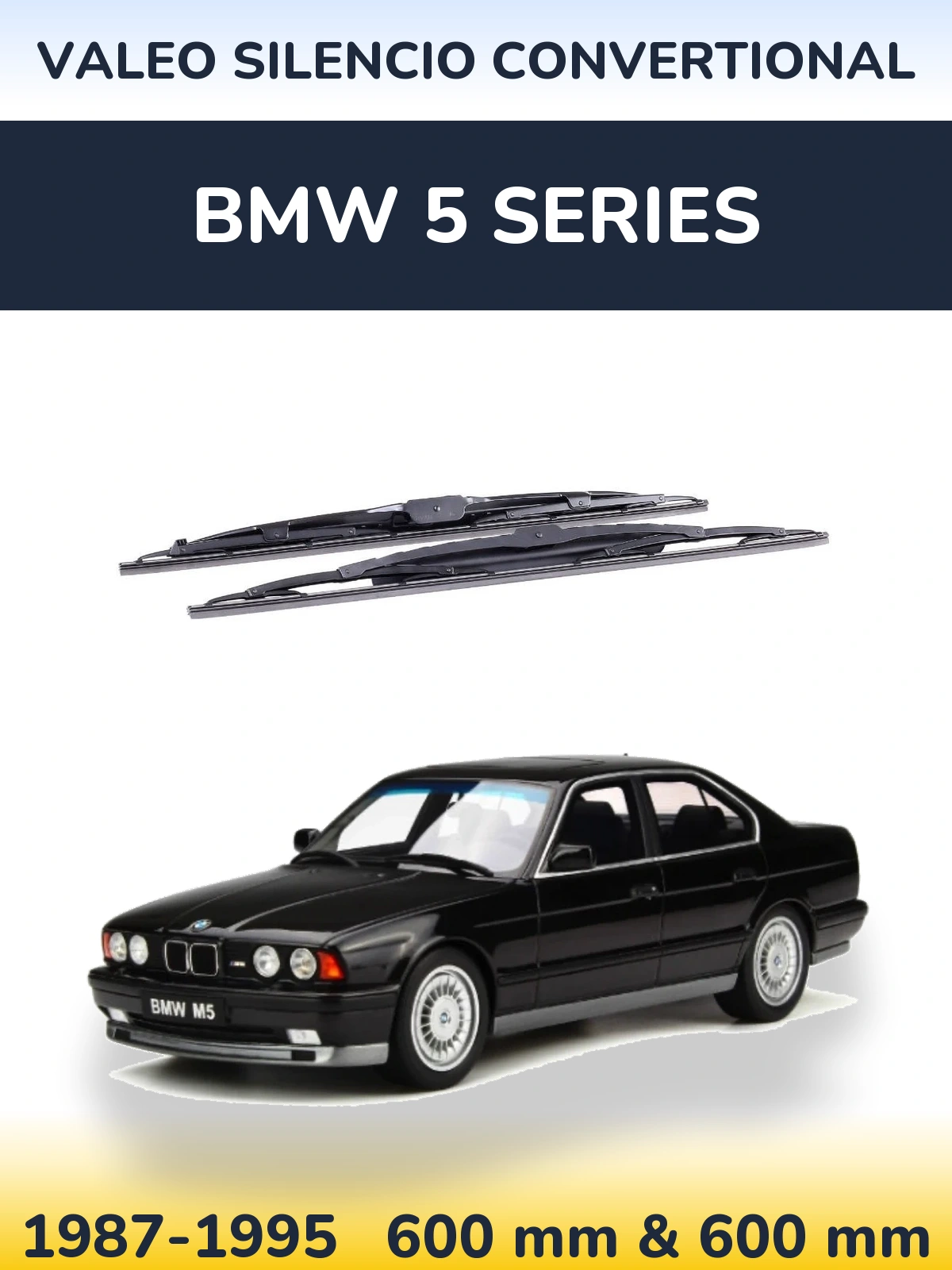 Комплект передних дворников Valeo Silencio Convertional 600 & 600 мм для BMW 5 Series 1987-1995