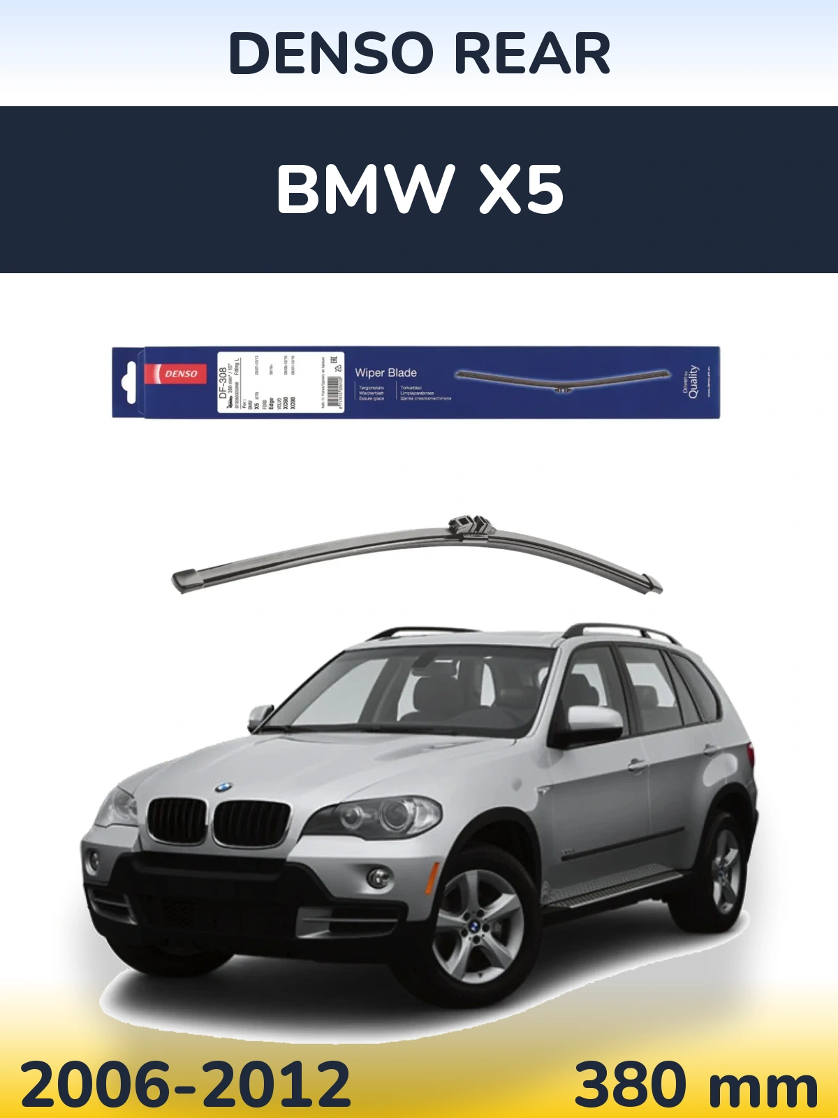 Zadní stěrač Denso Rear 380 mm pro BMW X5 2006-2012
