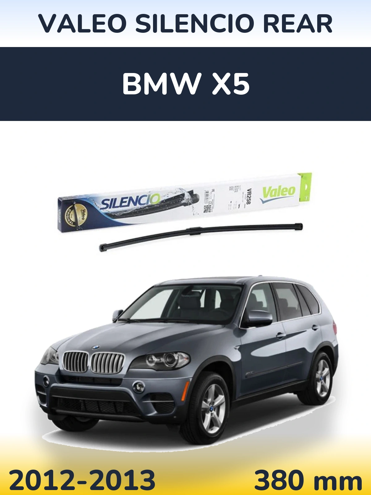 Zadní stěrač Valeo Silencio Rear 380 mm pro BMW X5 2012-2013