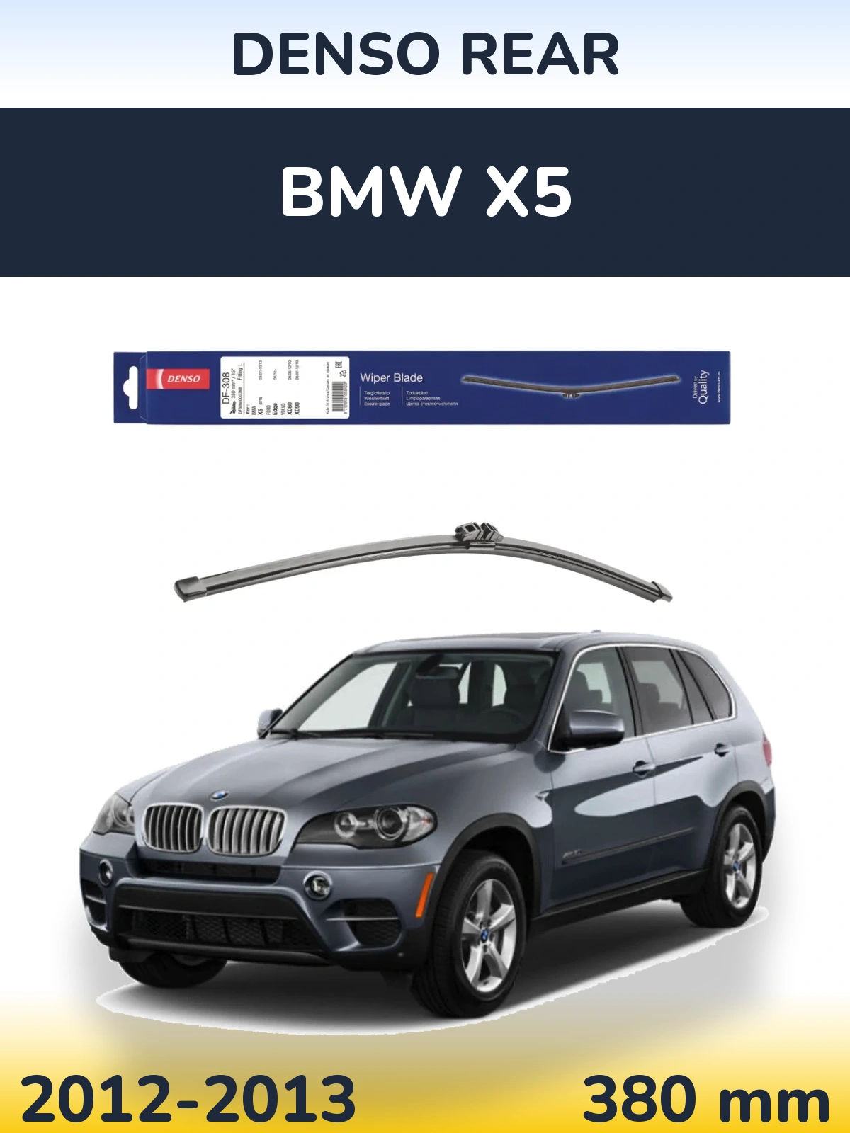 Zadní stěrač Denso Rear 380 mm pro BMW X5 2012-2013