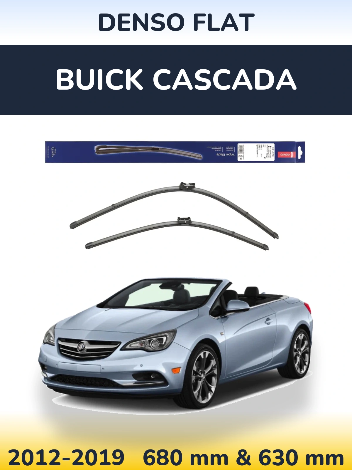 Sada předních stěračů Denso Flat 700 a 600 mm pro Buick Cascada 2012-2019