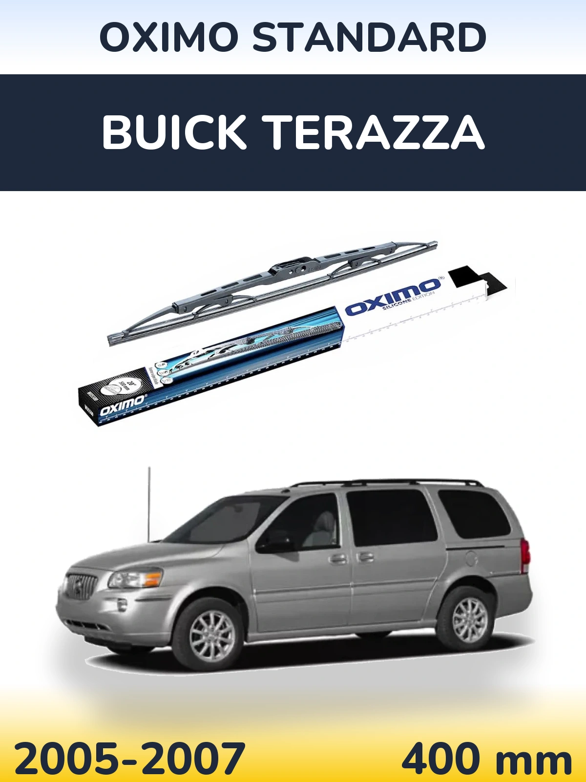 Zadní stěrač Oximo Standard 400 mm pro Buick Terazza 2005-2007