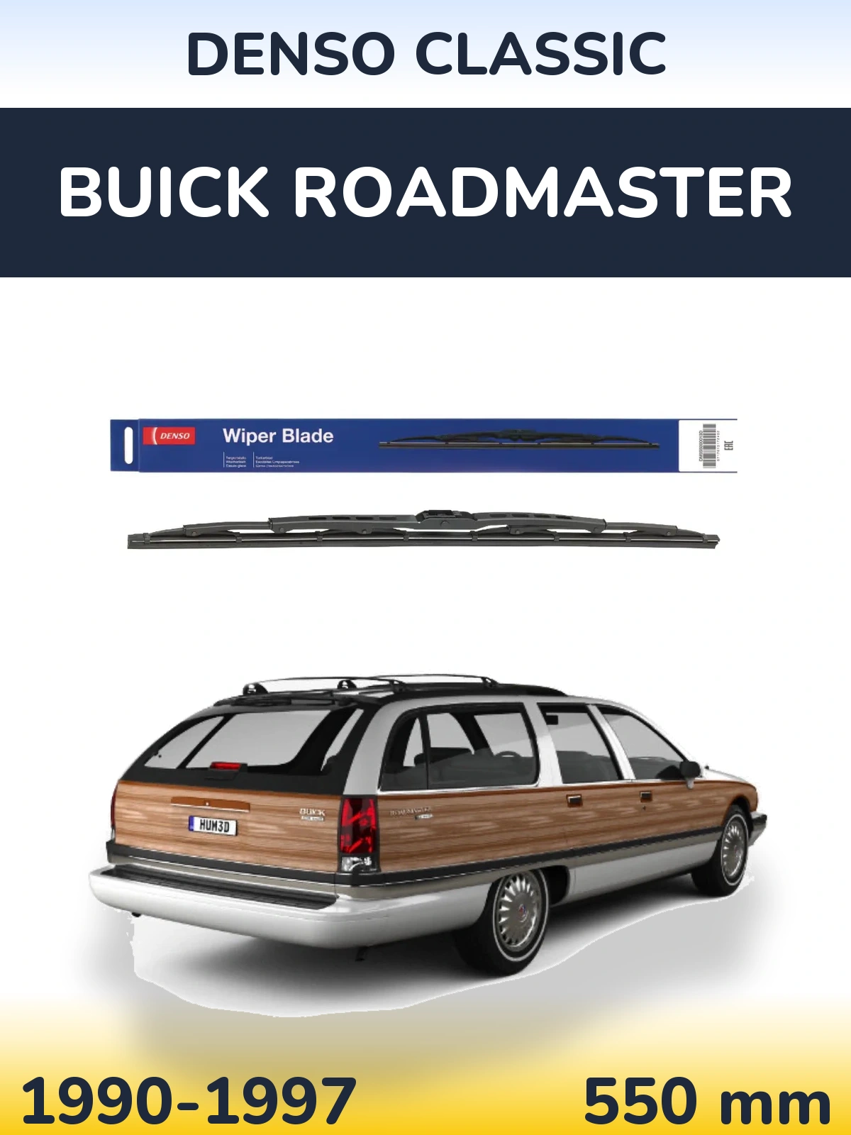 Zadní stěrač Denso Classic 550 mm pro Buick Roadmaster 1990-1997