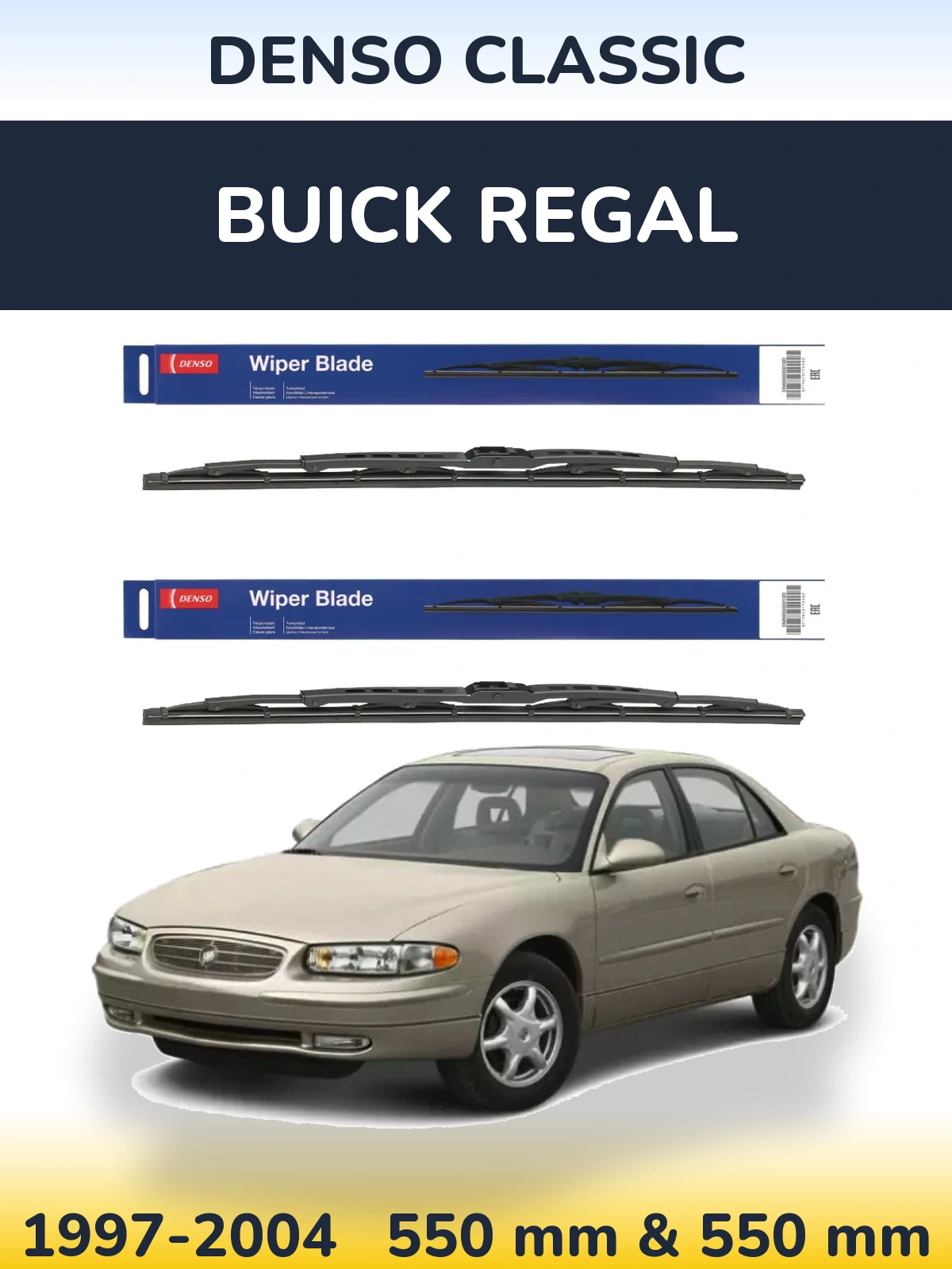 Комплект передніх щіток Denso Classic 550 & 550 мм для Buick Regal 1997-2004