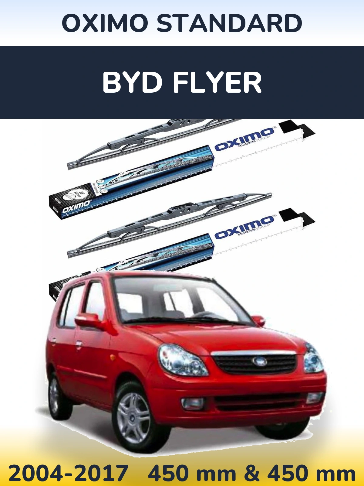 Sada předních stěračů Oximo Standard 450 a 450 mm pro BYD Flyer 2004-2017