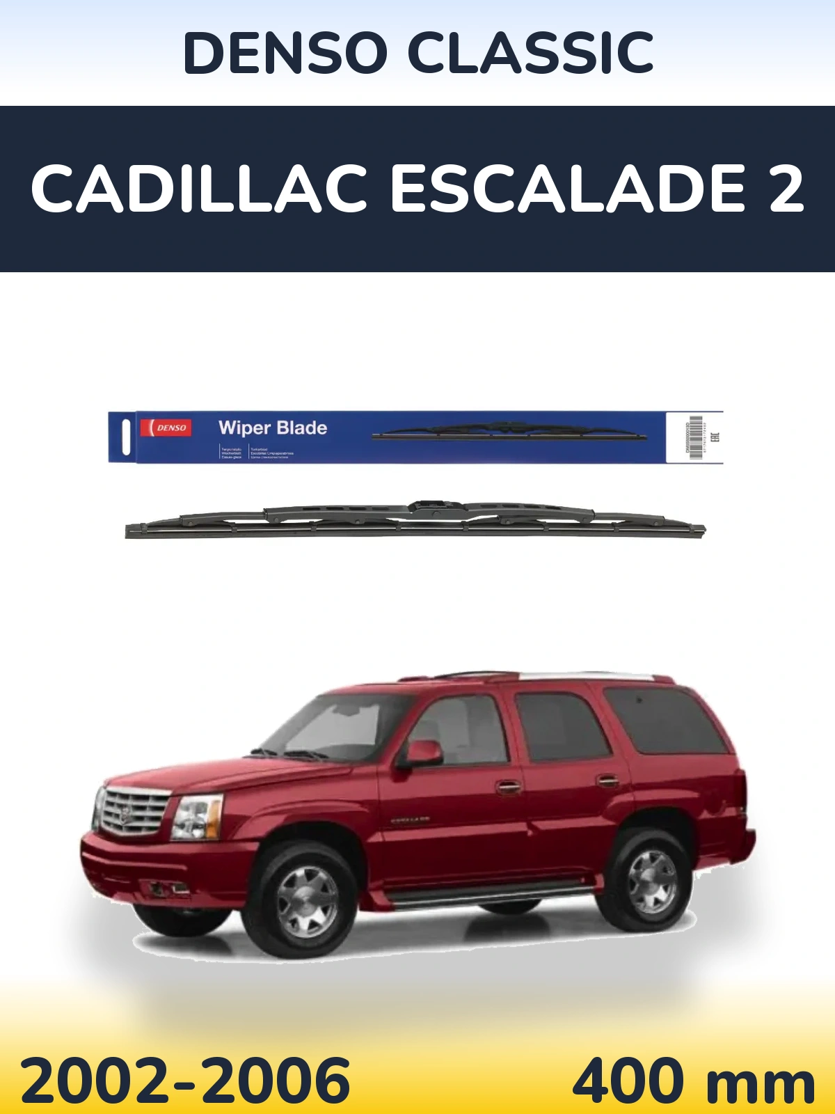 Zadní stěrač Denso Classic 400 mm pro Cadillac Escalade 2 2002-2006