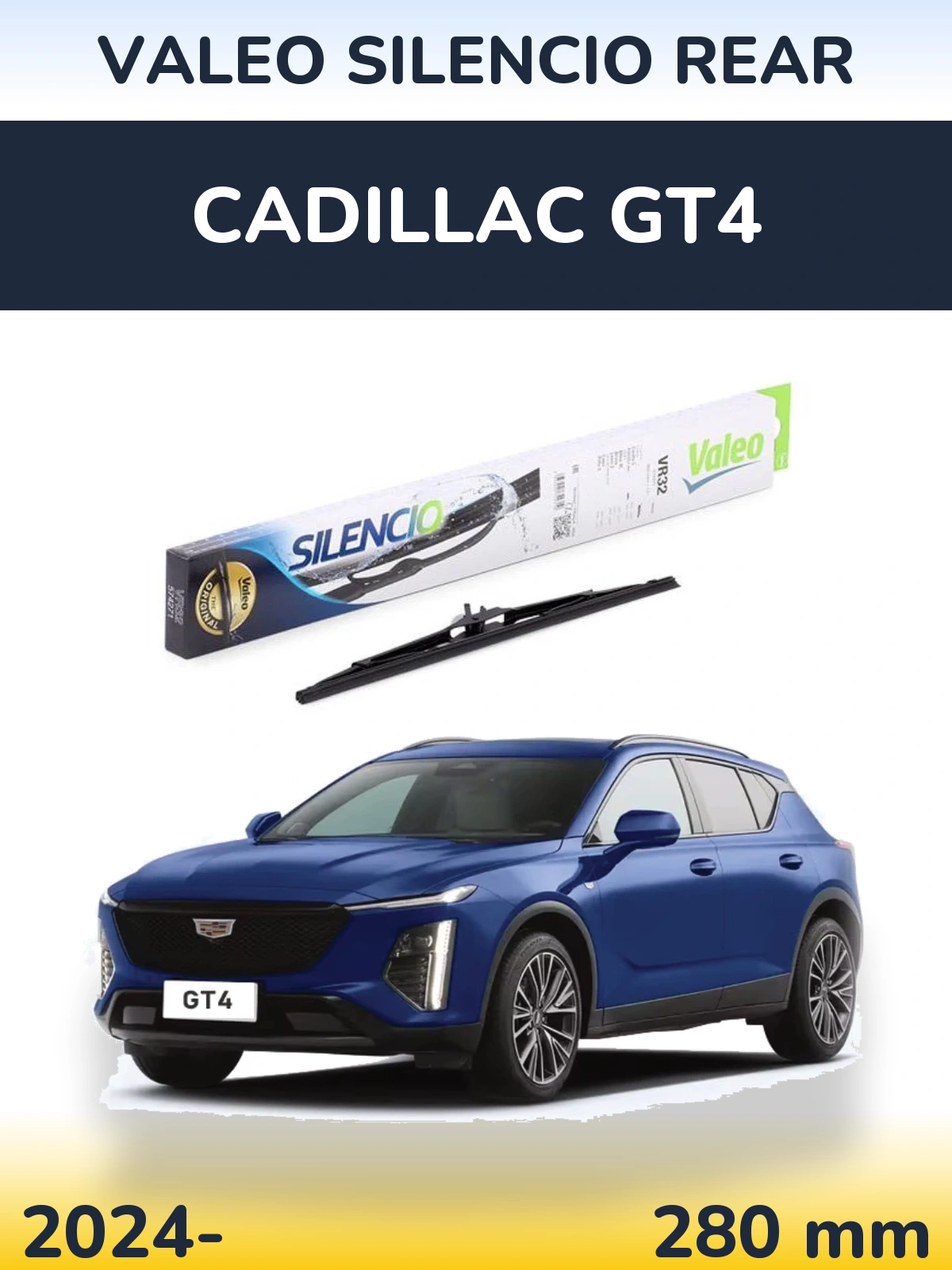 Zadní stěrač Valeo Silencio Rear 280 mm pro Cadillac GT4 2024-2026