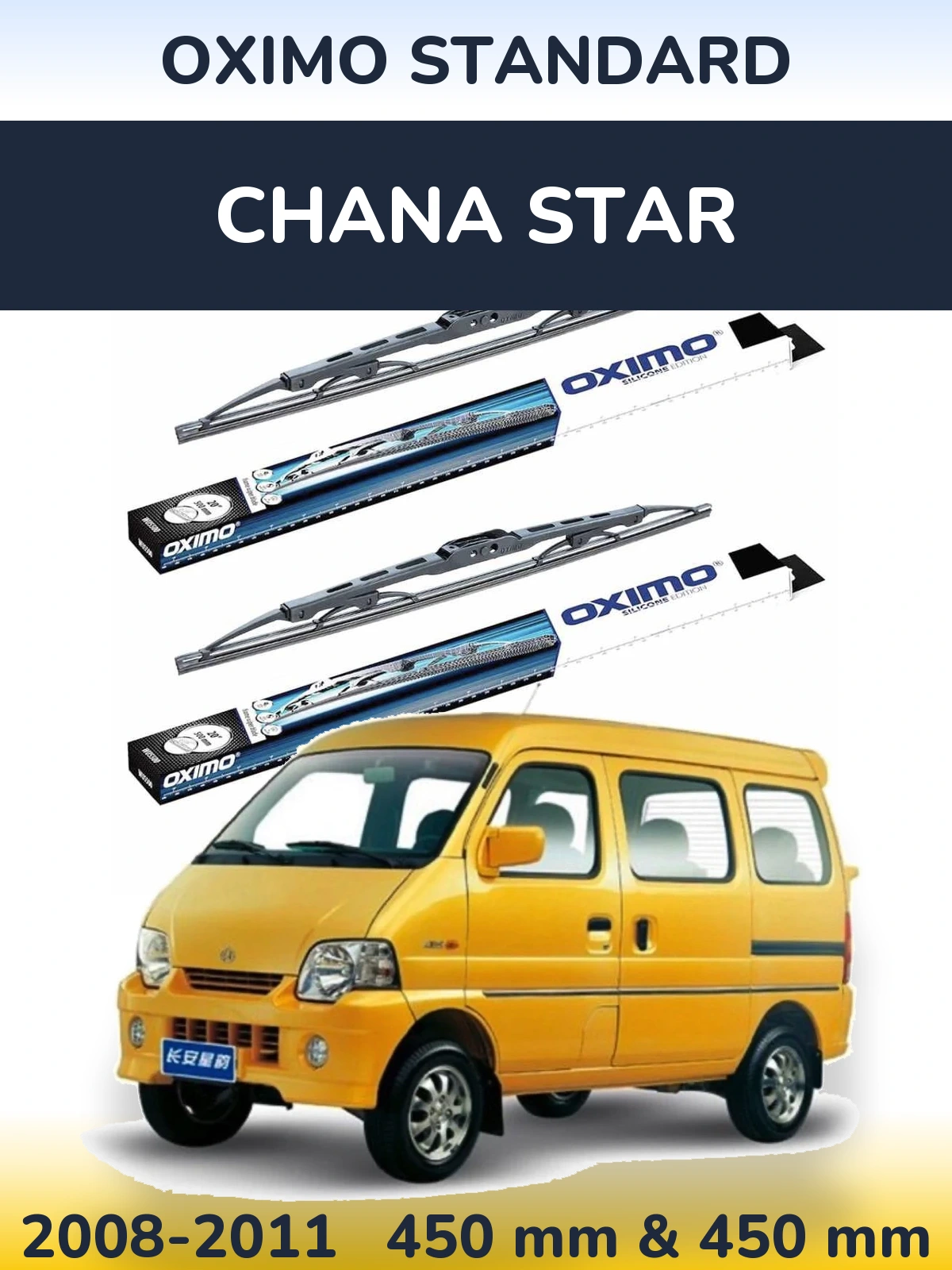 Sada předních stěračů Oximo Standard 450 a 450 mm pro Chana Star 2008-2011