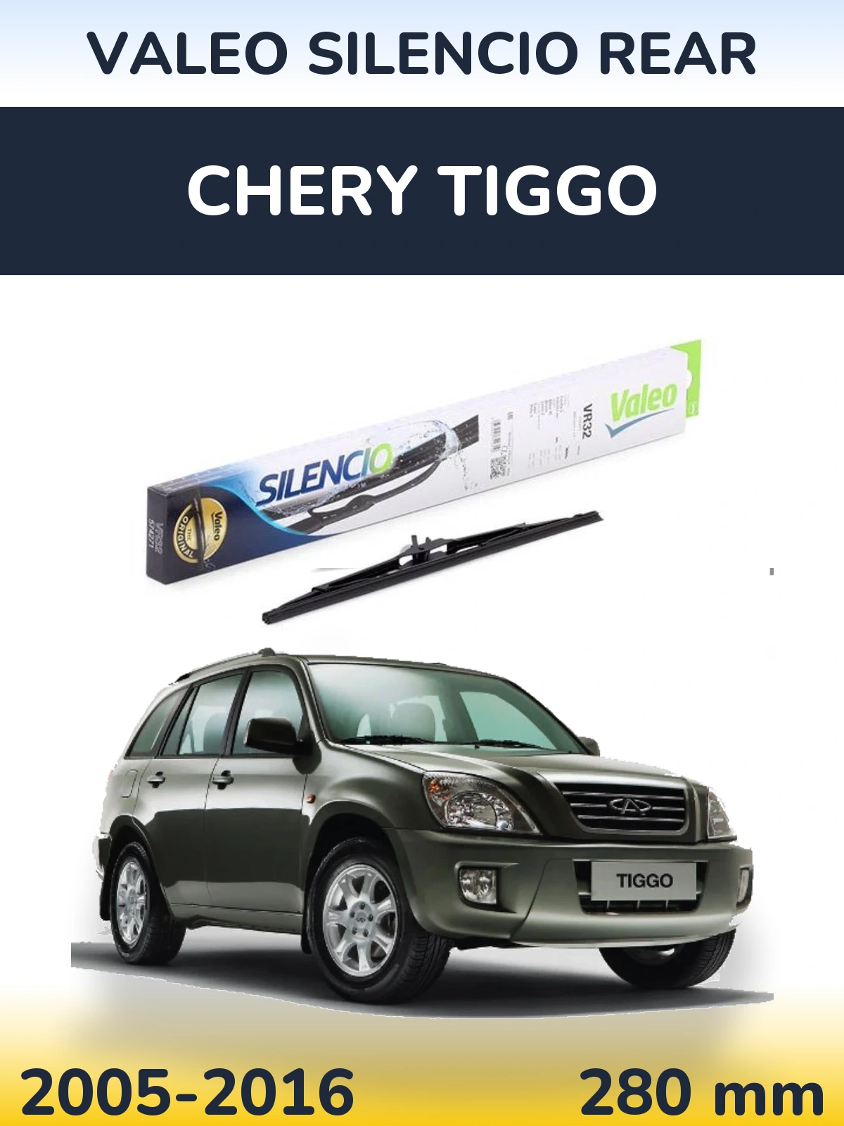 Zadní stěrač Valeo Silencio Rear 280 mm pro Chery Tiggo 2005-2016