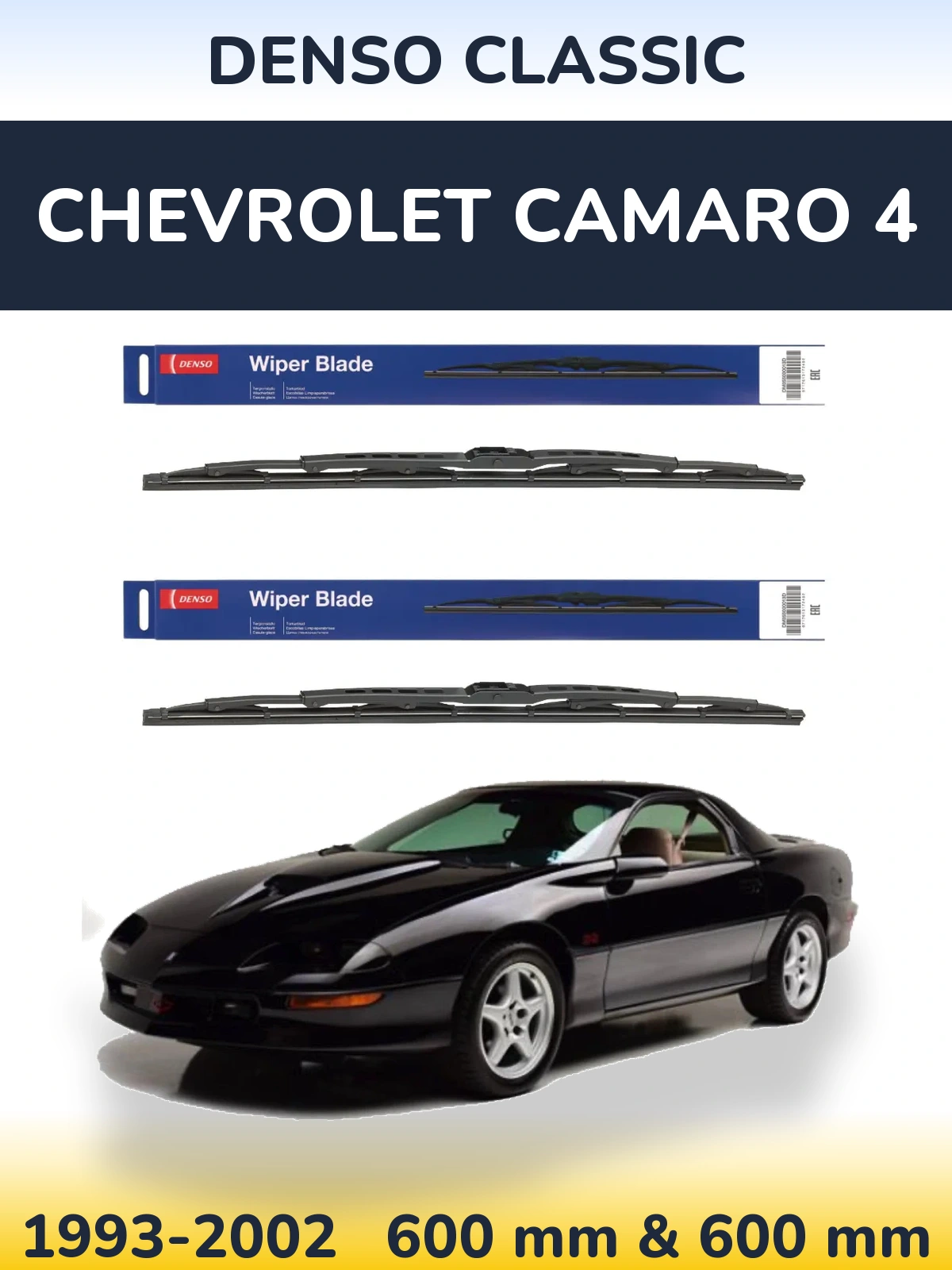 Sada předních stěračů Denso Classic 600 a 600 mm pro Chevrolet Camaro 4 1993-2002