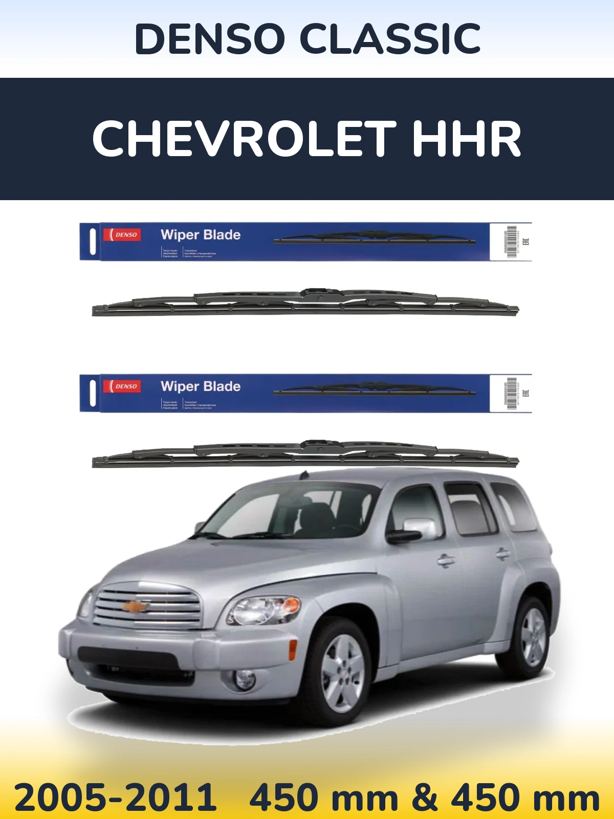 Sada předních stěračů Denso Classic 450 a 450 mm pro Chevrolet HHR 2005-2011