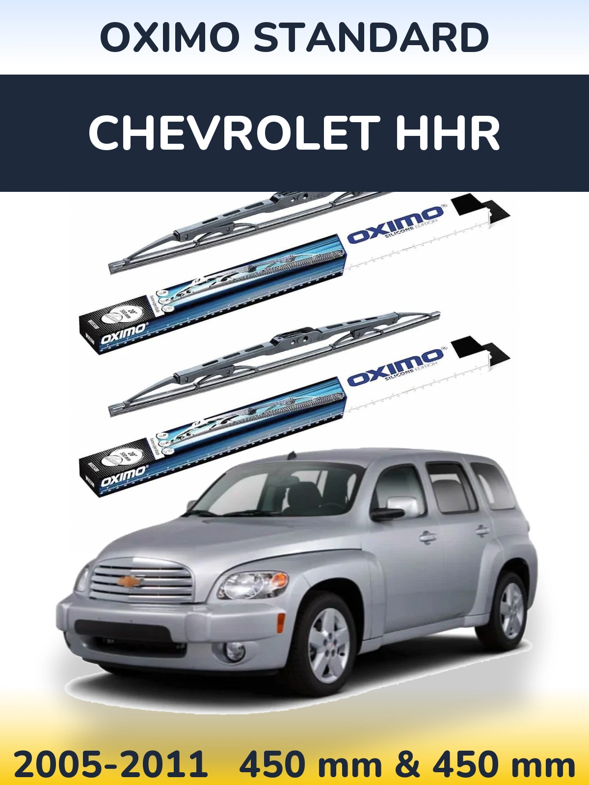 Sada předních stěračů Oximo Standard 450 a 450 mm pro Chevrolet HHR 2005-2011