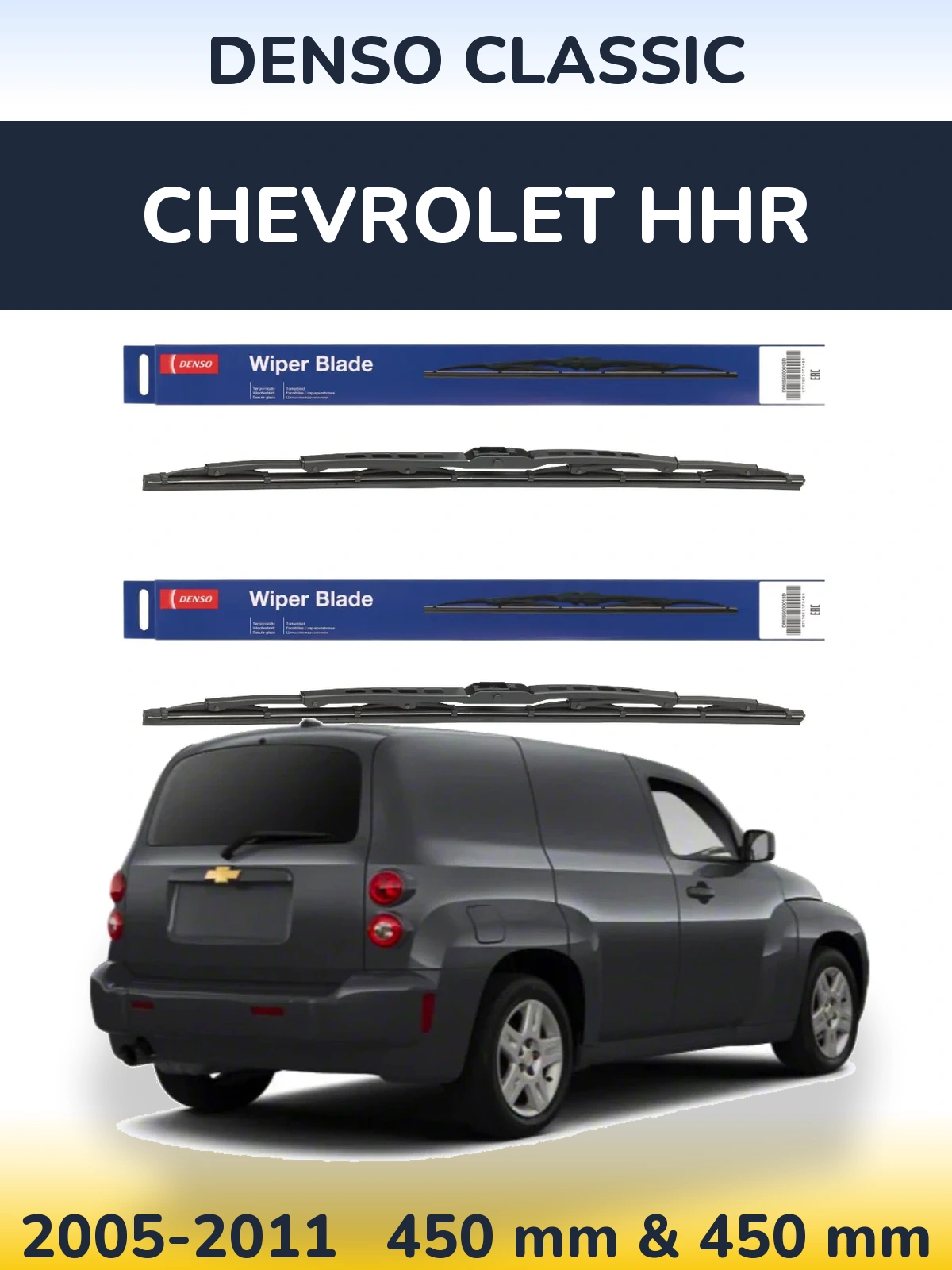 Sada předních stěračů Denso Classic 450 a 450 mm pro Chevrolet HHR 2005-2011