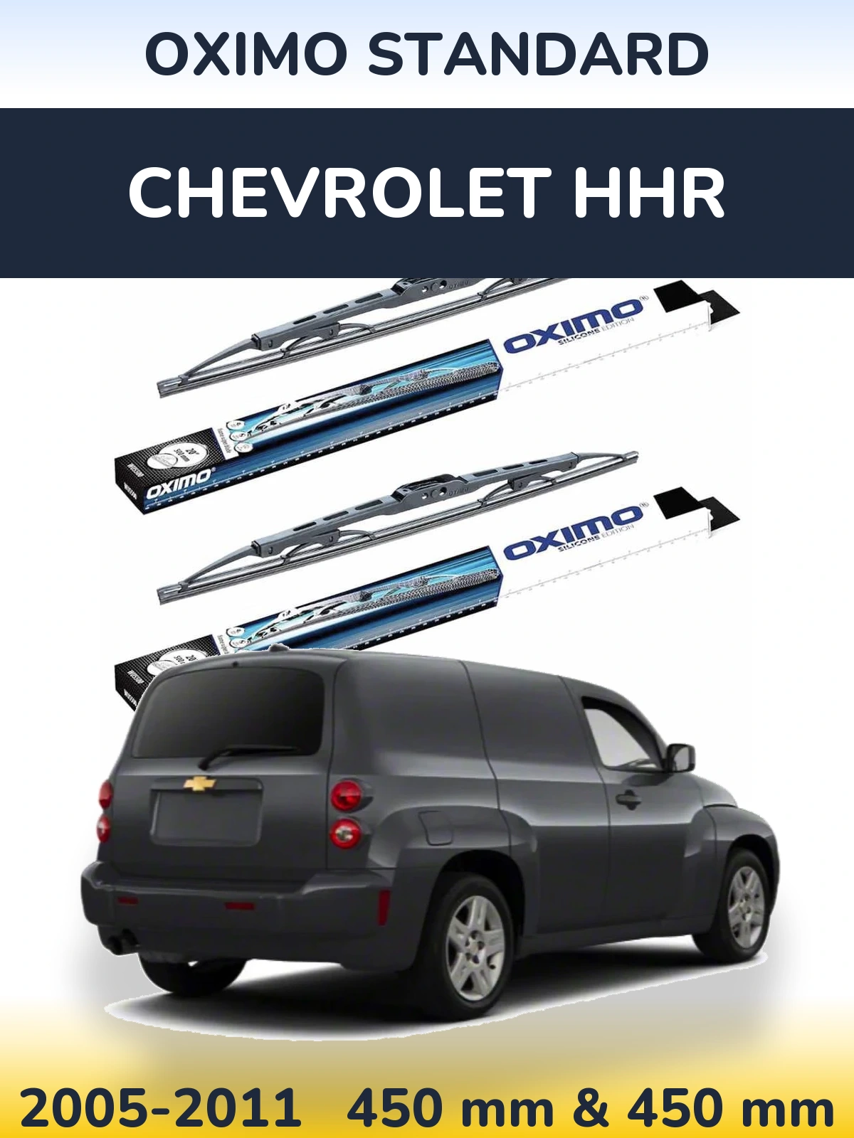 Sada předních stěračů Oximo Standard 450 a 450 mm pro Chevrolet HHR 2005-2011