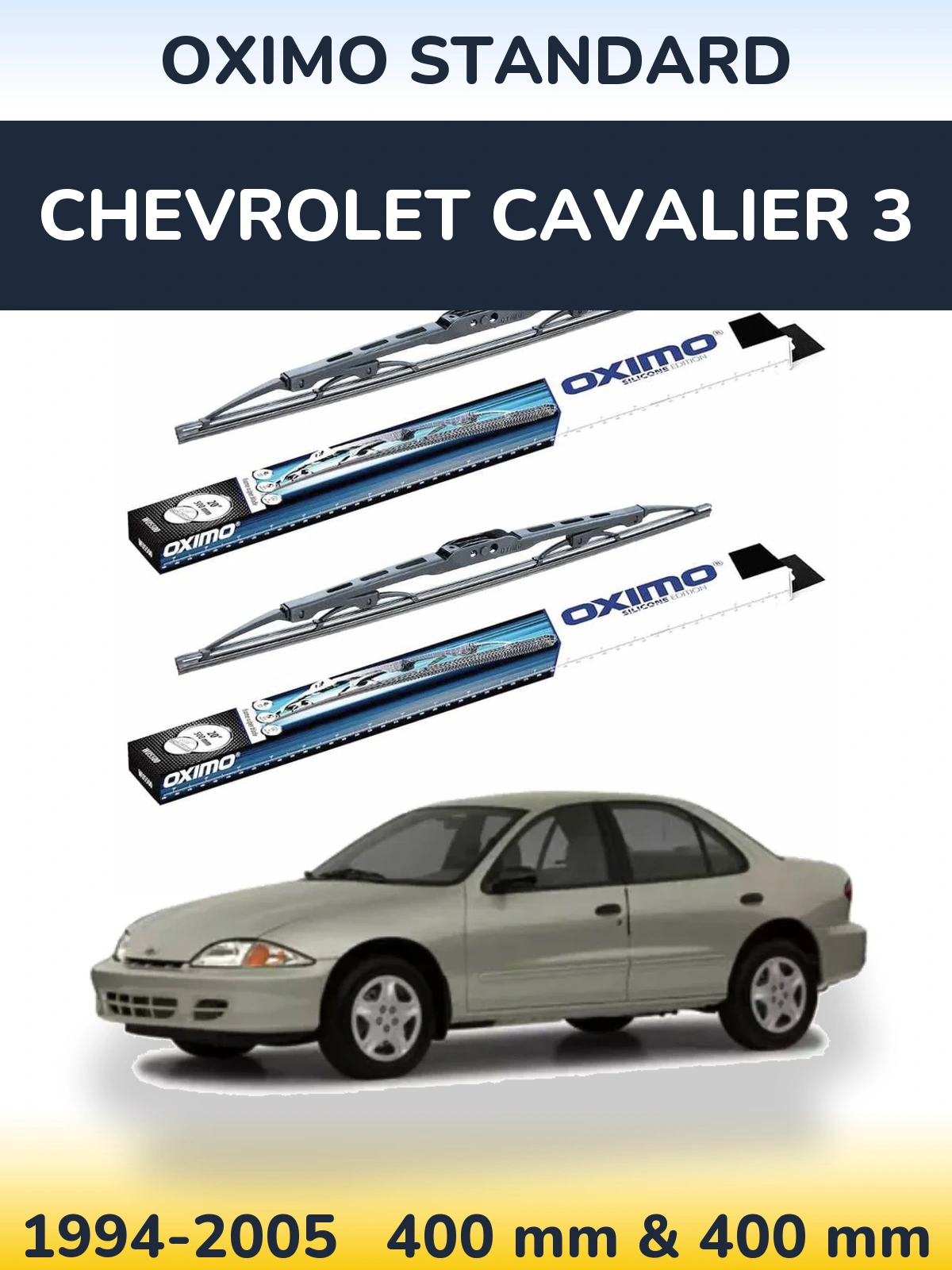 Sada předních stěračů Oximo Standard 400 a 400 mm pro Chevrolet Cavalier 3 1994-2005