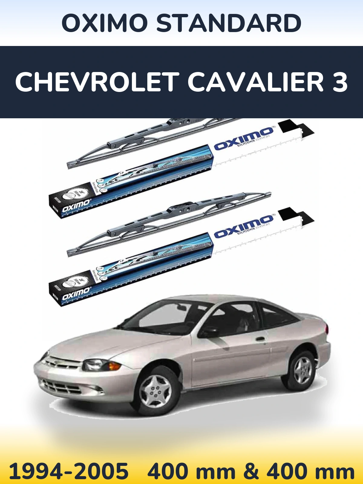 Sada předních stěračů Oximo Standard 400 a 400 mm pro Chevrolet Cavalier 3 1994-2005