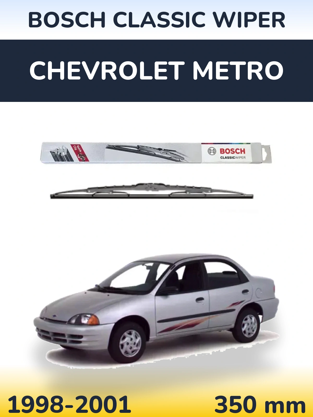 Zadní stěrač BOSCH Classic Wiper 340 mm pro Chevrolet Metro 1998-2001