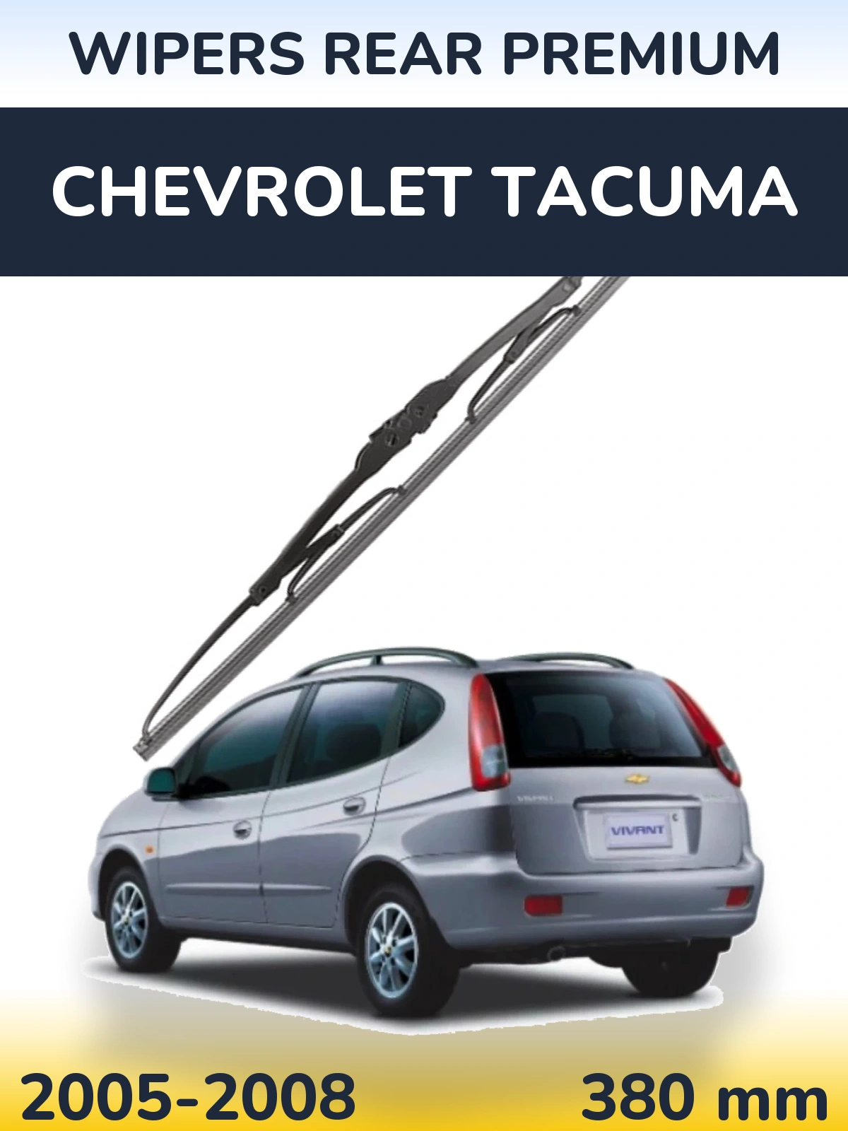 Задня щітка WIPERS REAR PREMIUM 380 мм для Chevrolet Tacuma 2005-2008