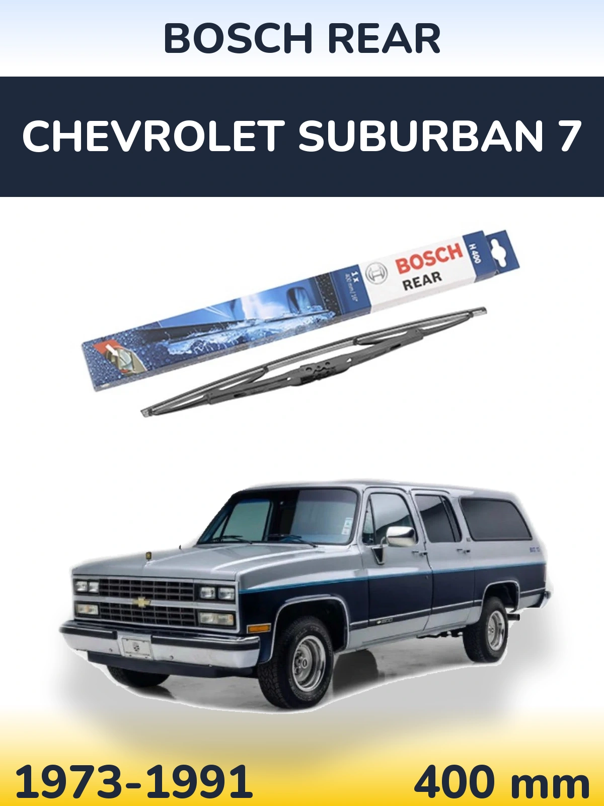 Zadní stěrač BOSCH Rear 400 mm pro Chevrolet Suburban 7 1973-1991