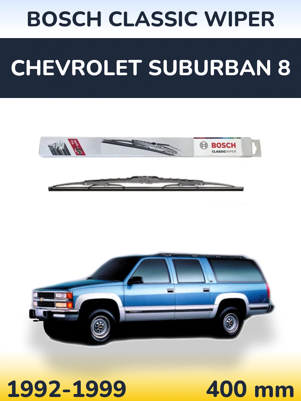 Zadní stěrač BOSCH Classic Wiper 400 mm pro Chevrolet Suburban 8 1992-1999